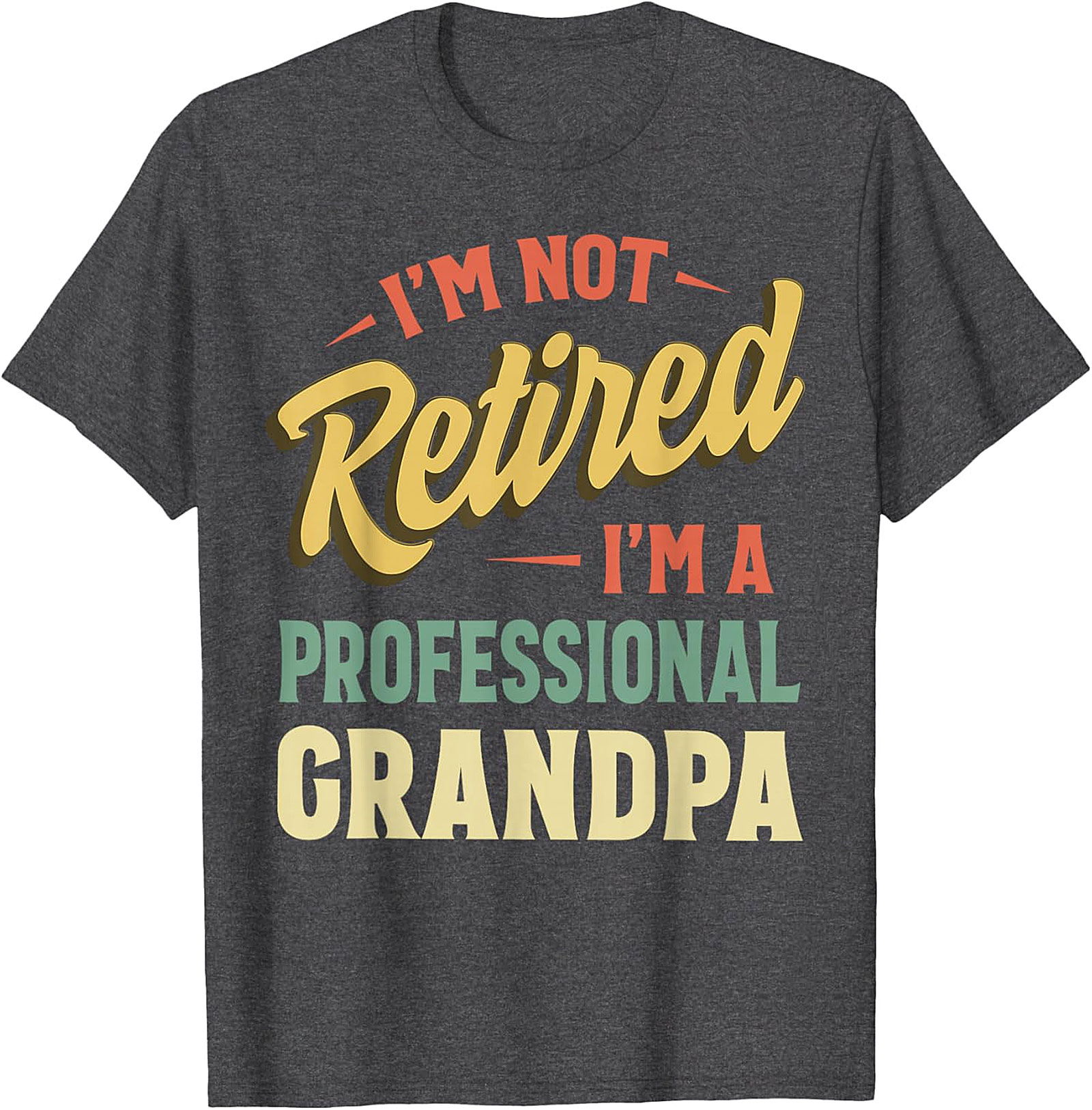 Professional Grandpa T-Shirt | Funny Retro Retirement Tee