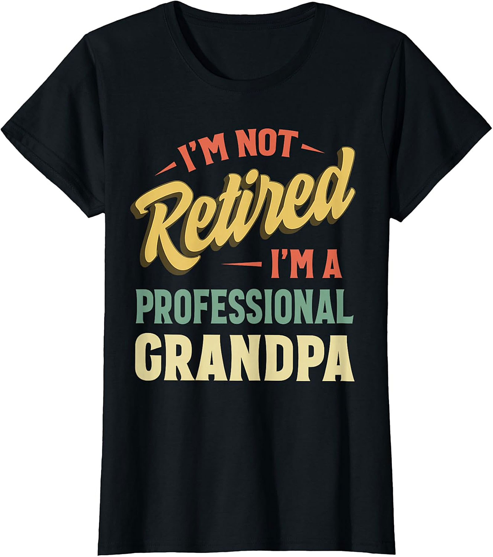 Professional Grandpa T-Shirt | Funny Retro Retirement Tee