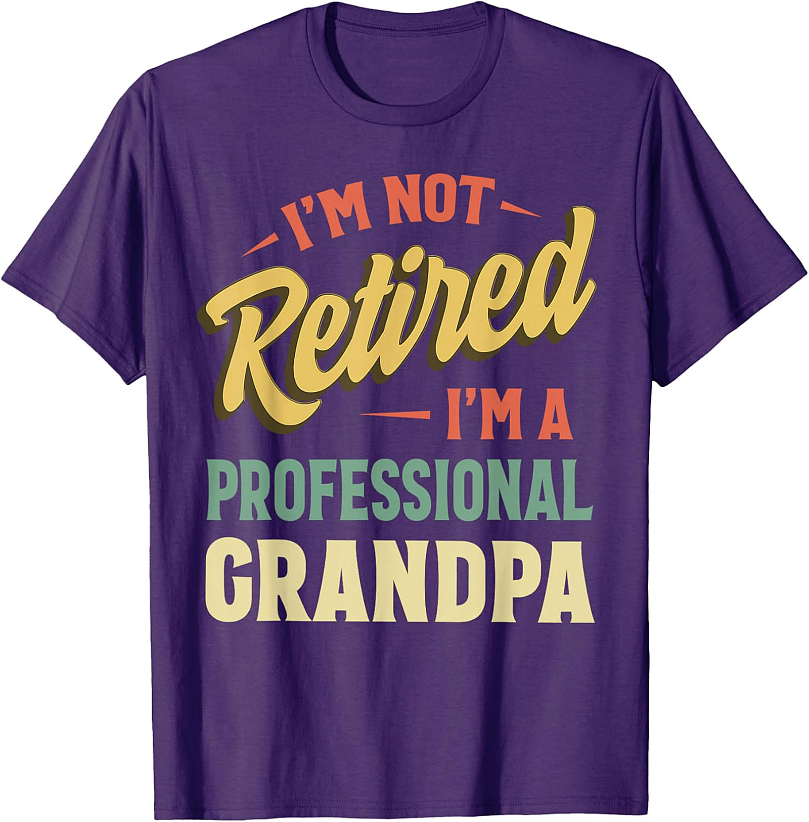 Professional Grandpa T-Shirt | Funny Retro Retirement Tee