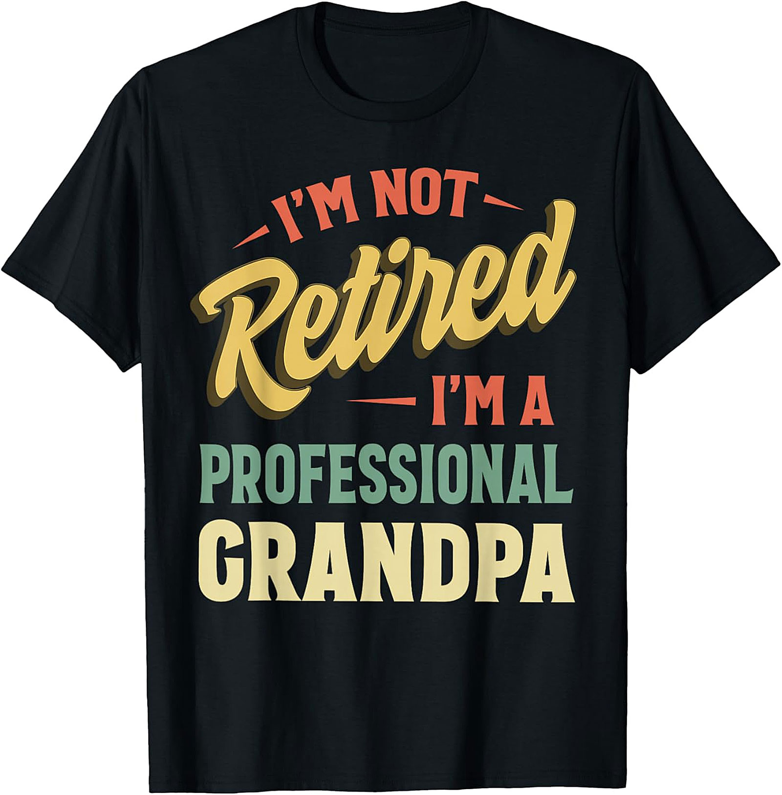 Professional Grandpa T-Shirt | Funny Retro Retirement Tee