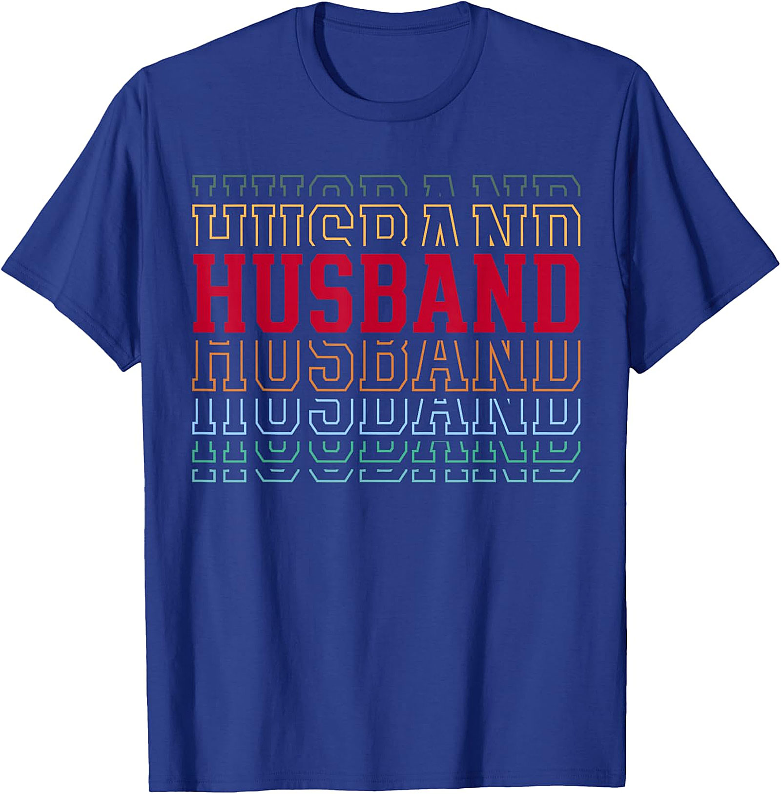 Retro Husband T-Shirt - Vintage Stacked Graphic Tee