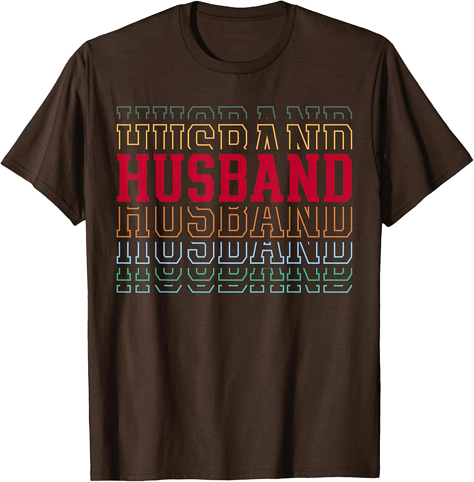 Retro Husband T-Shirt - Vintage Stacked Graphic Tee