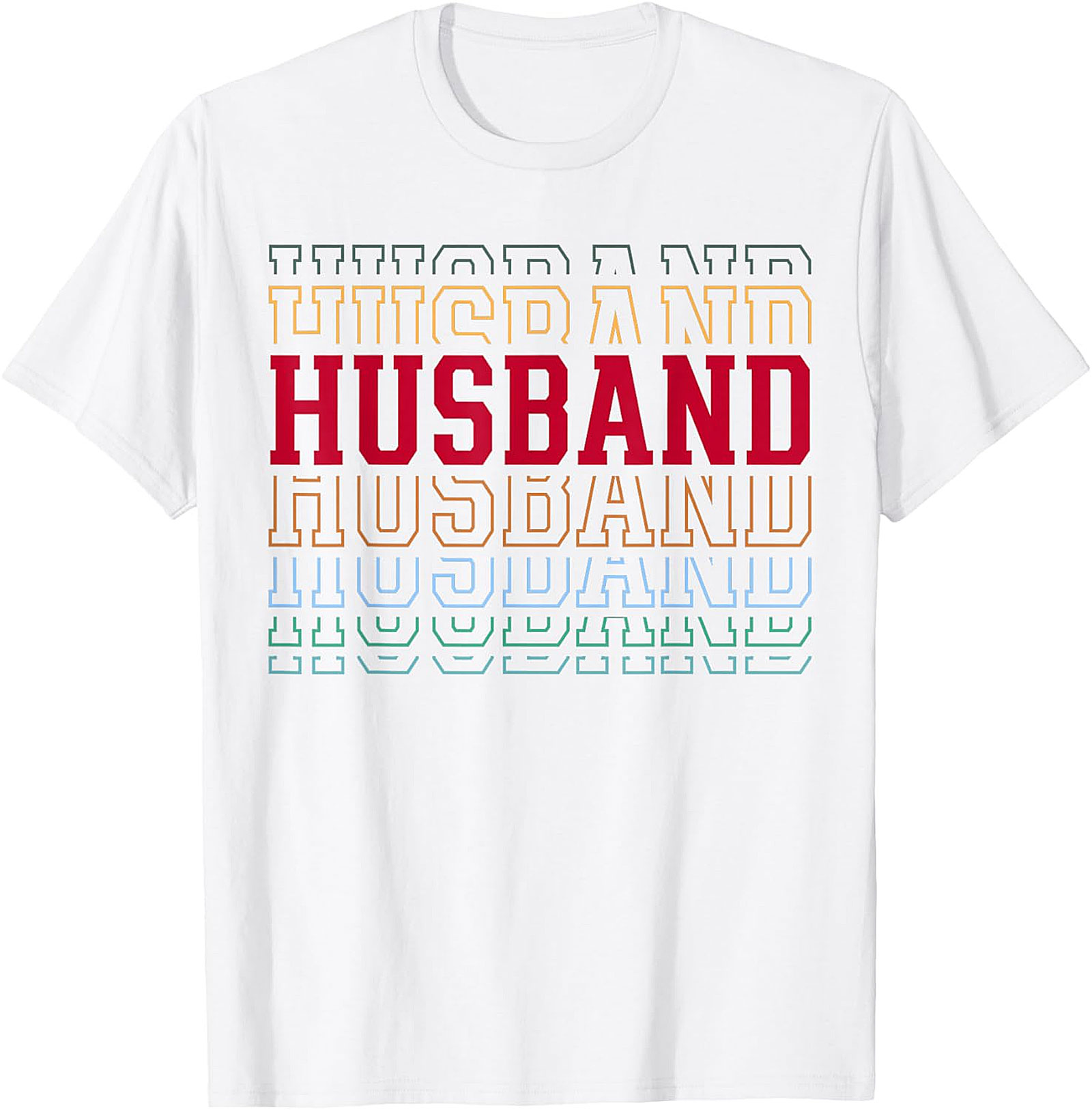 Retro Husband T-Shirt - Vintage Stacked Graphic Tee
