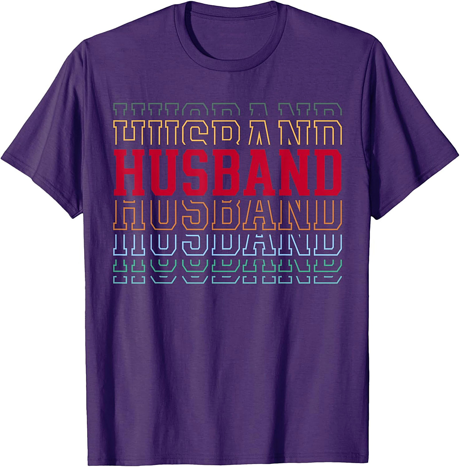 Retro Husband T-Shirt - Vintage Stacked Graphic Tee