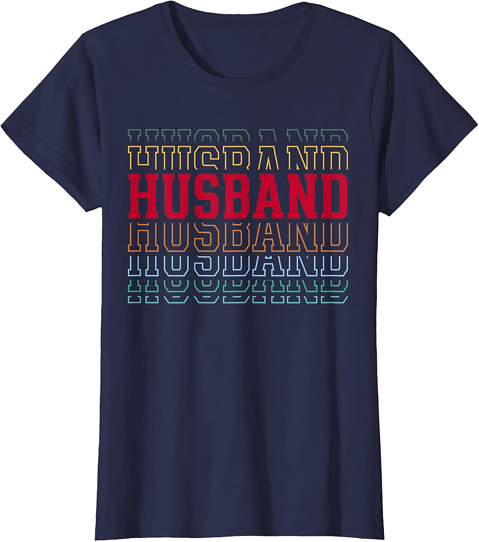 Retro Husband T-Shirt - Vintage Stacked Graphic Tee
