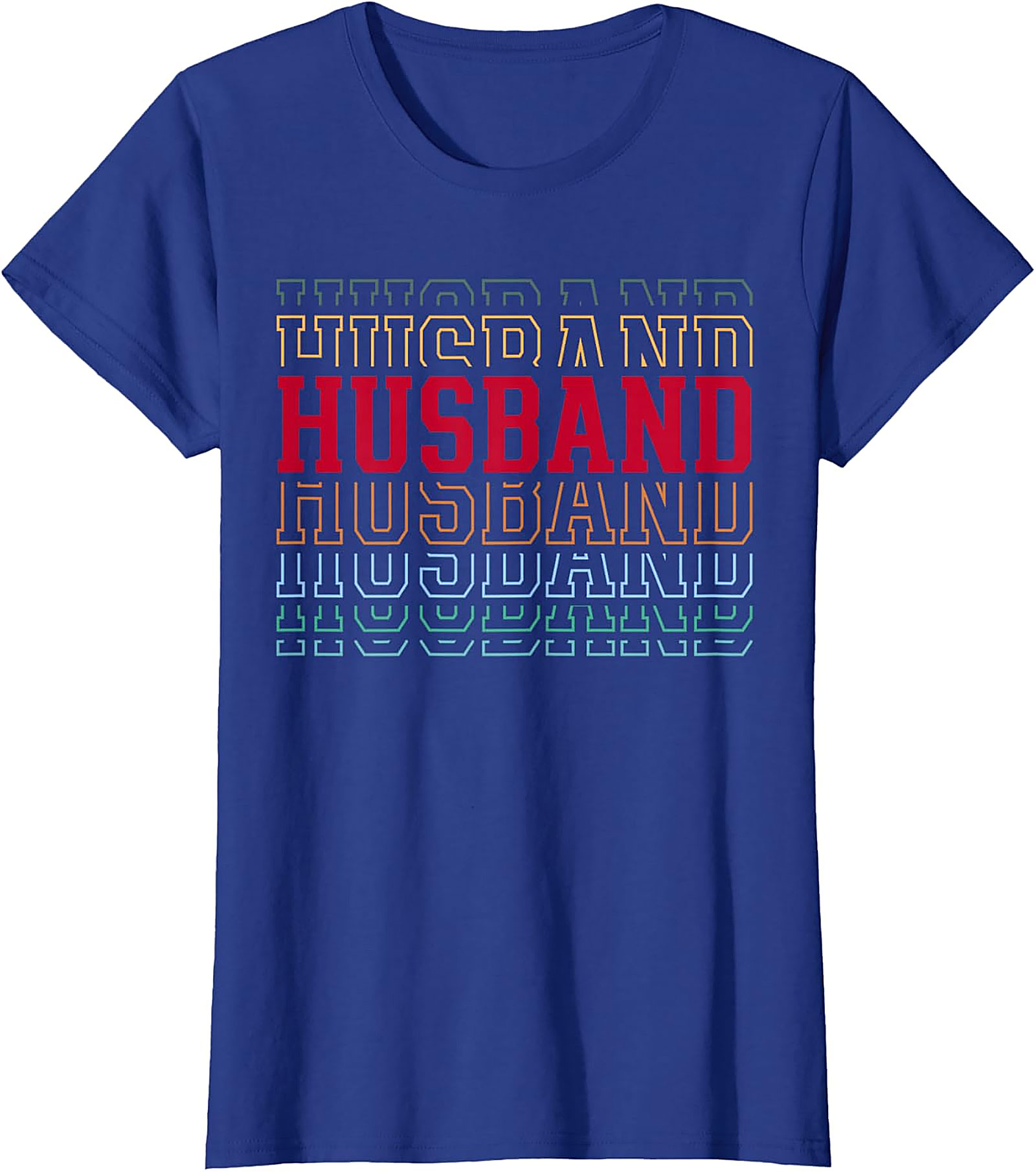 Retro Husband T-Shirt - Vintage Stacked Graphic Tee