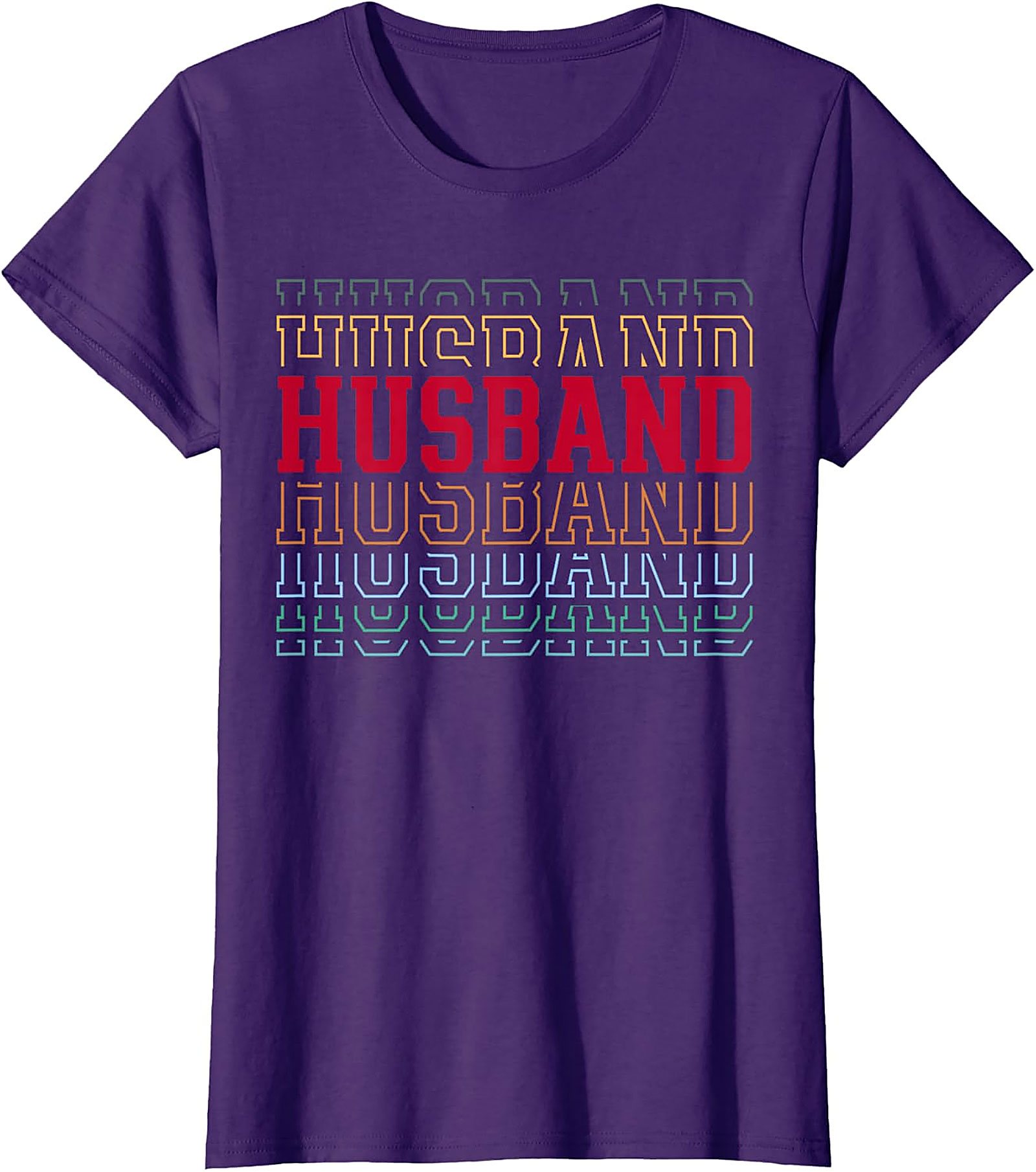 Retro Husband T-Shirt - Vintage Stacked Graphic Tee