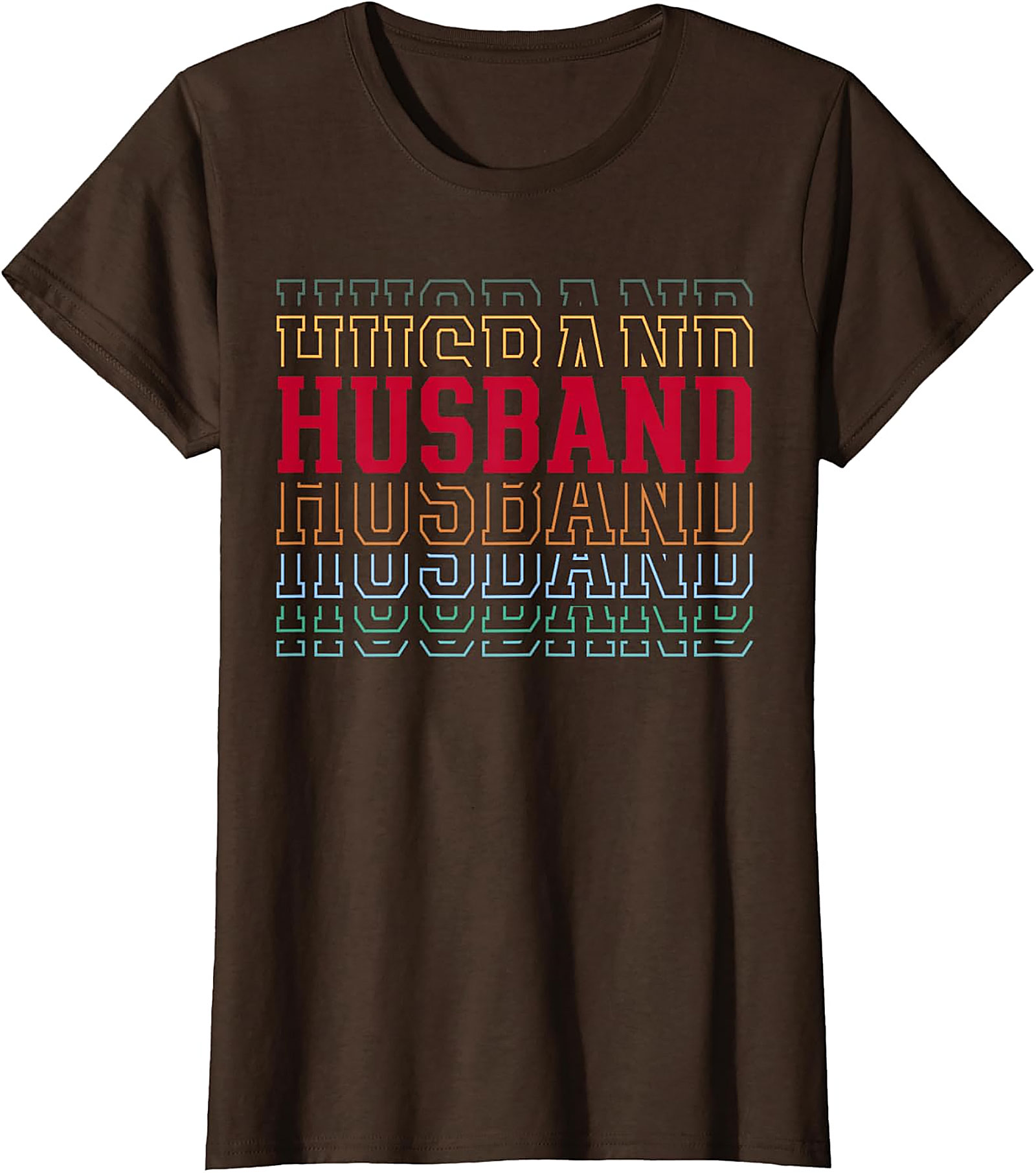 Retro Husband T-Shirt - Vintage Stacked Graphic Tee