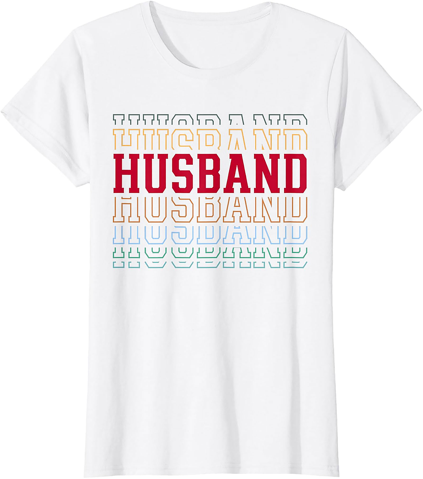 Retro Husband T-Shirt - Vintage Stacked Graphic Tee