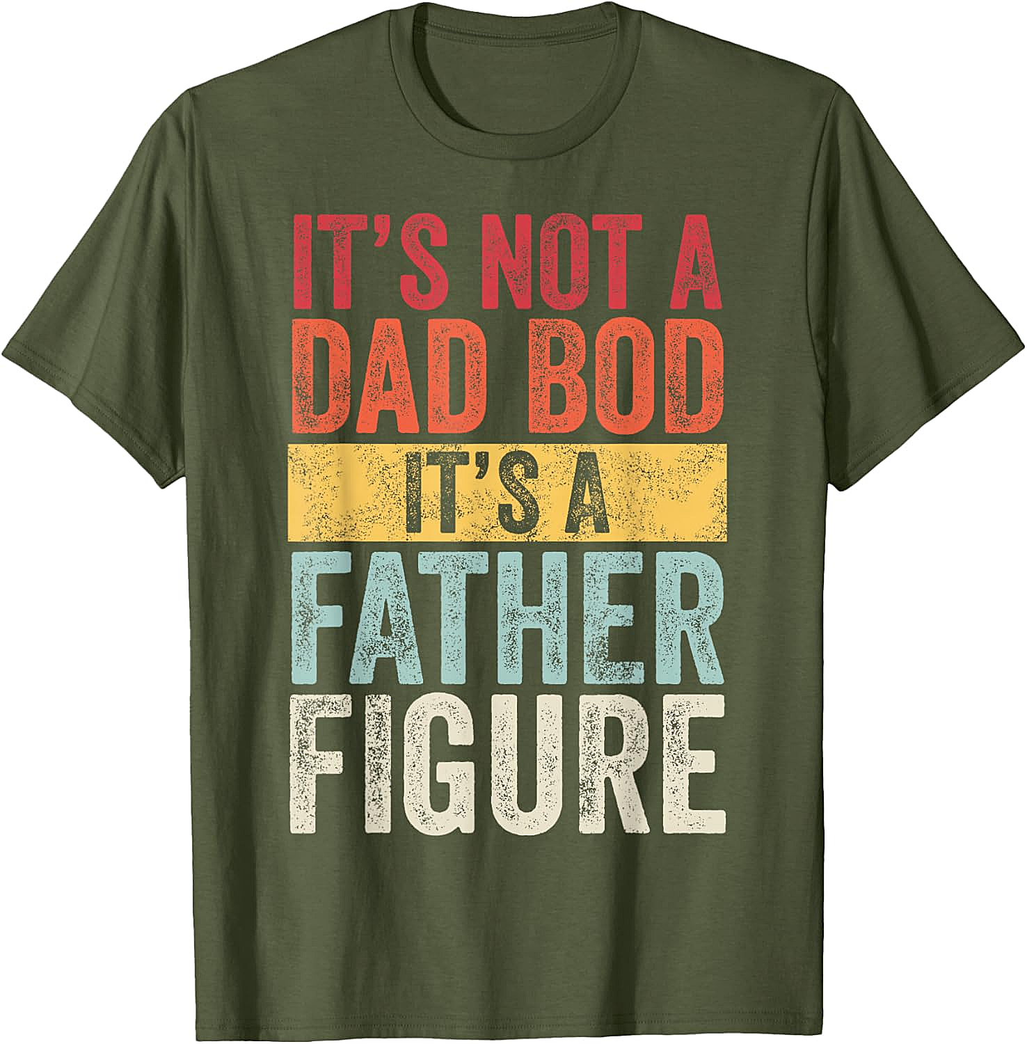 Father Figure Dad Bod T-shirt Funny Graphic Tee for Dads