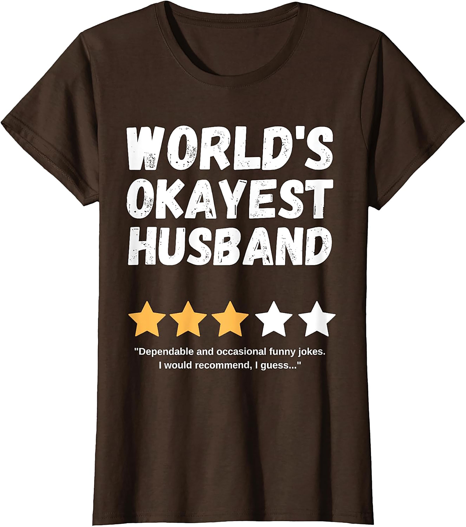 World's Okayest Husband T-Shirt | Funny Husband Gift Tee