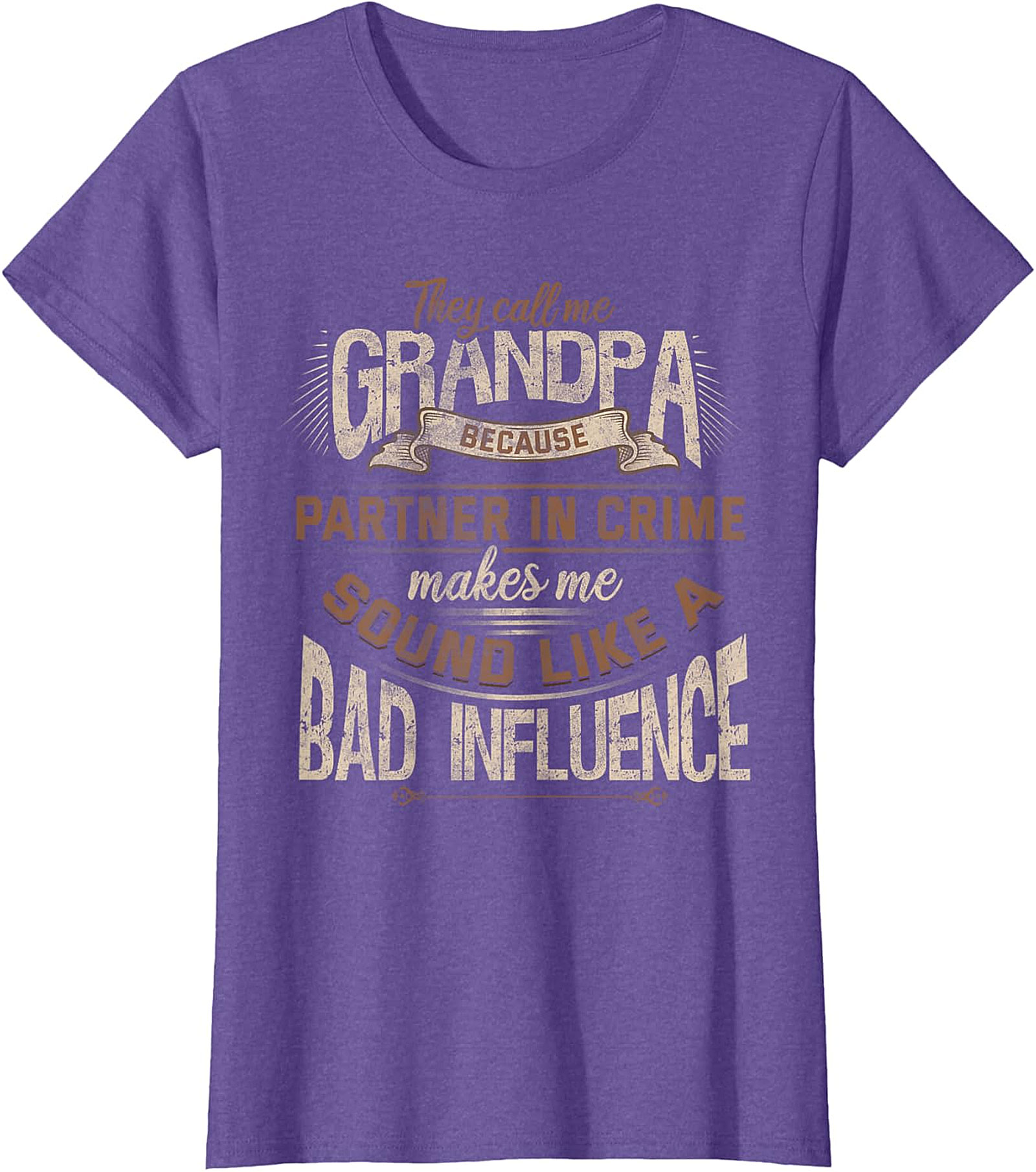 Funny Grandpa Partner In Crime T-Shirt - Soft Cotton Tee