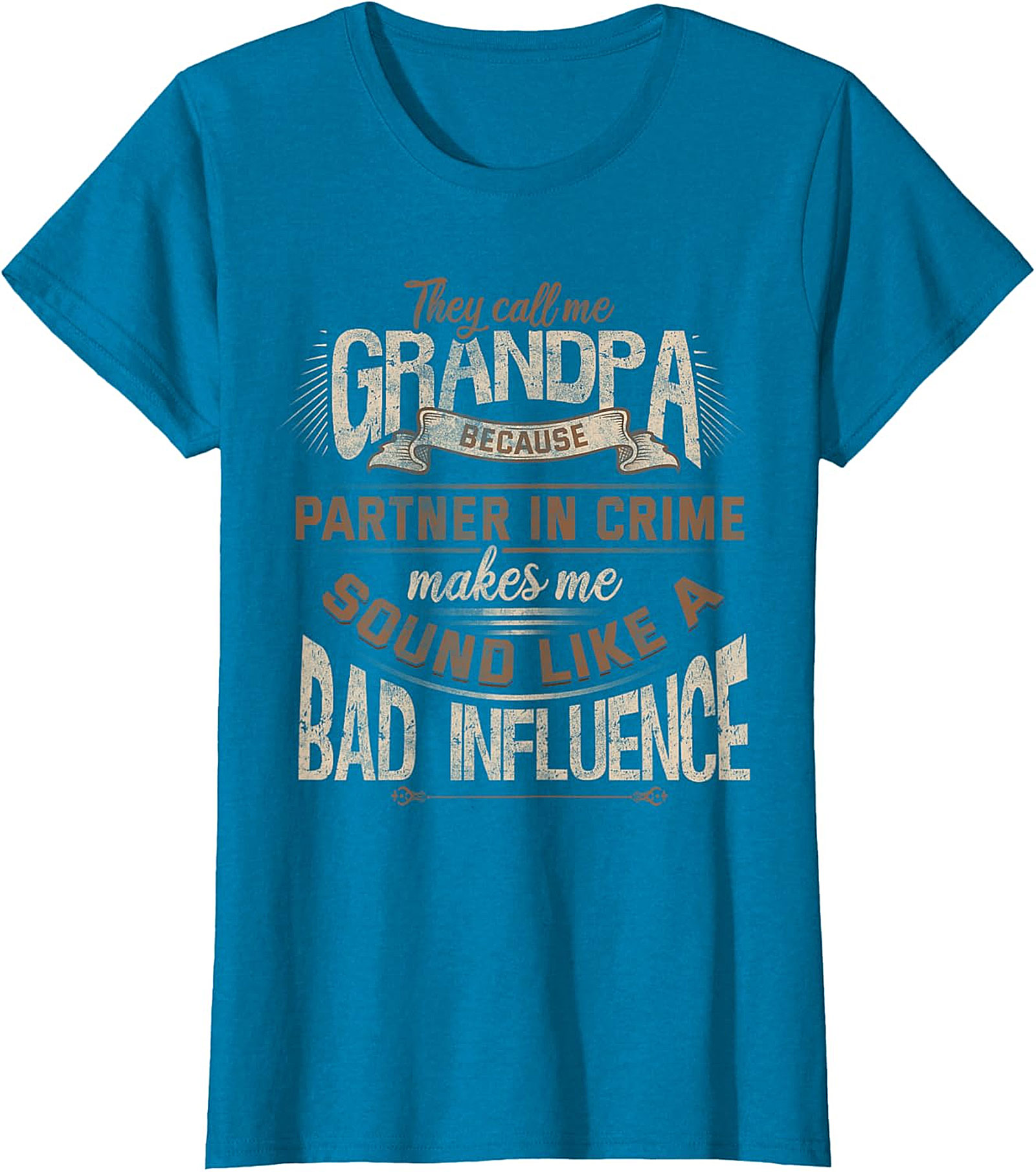 Funny Grandpa Partner In Crime T-Shirt - Soft Cotton Tee