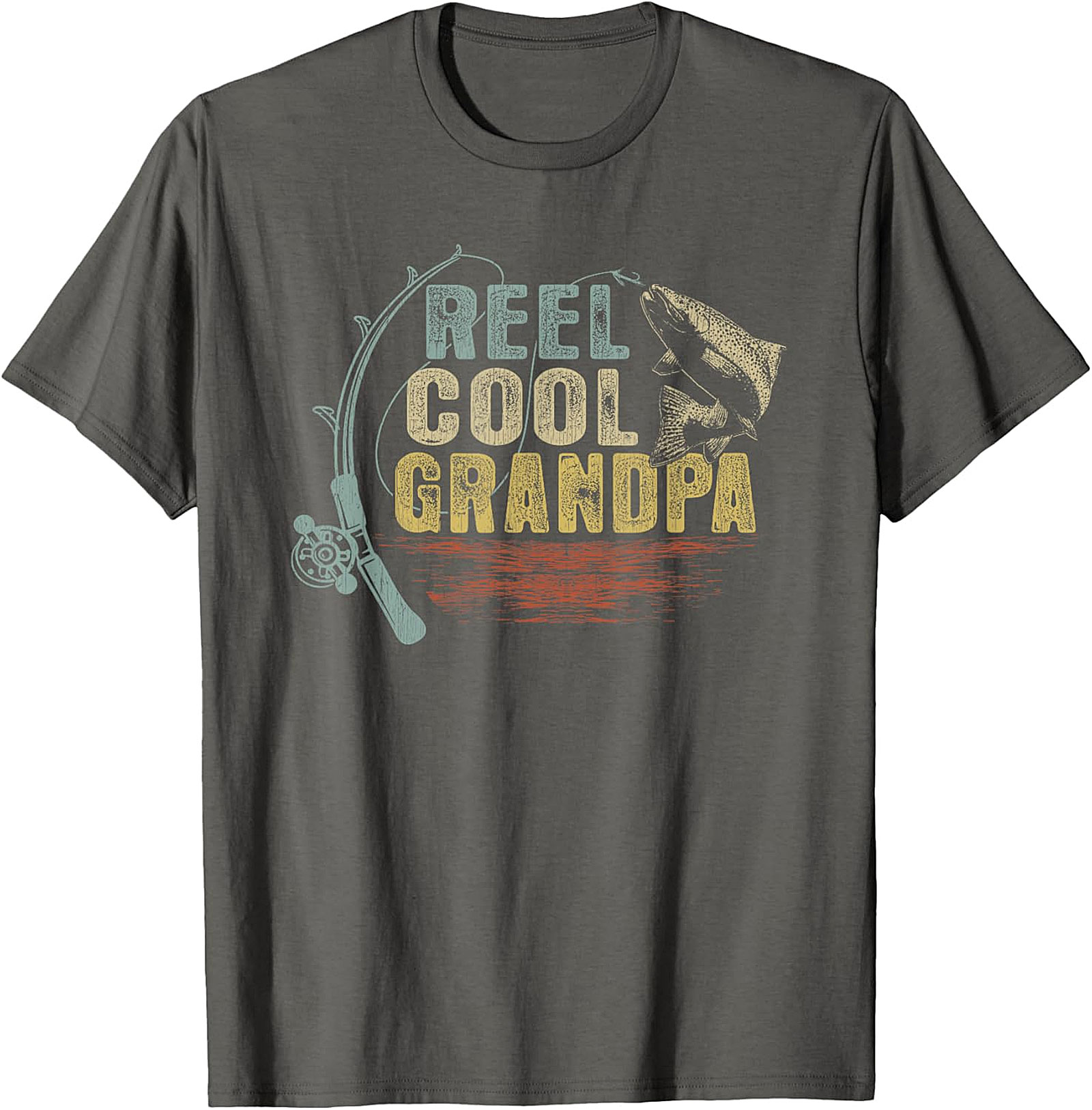  Reel Cool Grandpa Fishing T-Shirt | Vintage Graphic Tee Gift