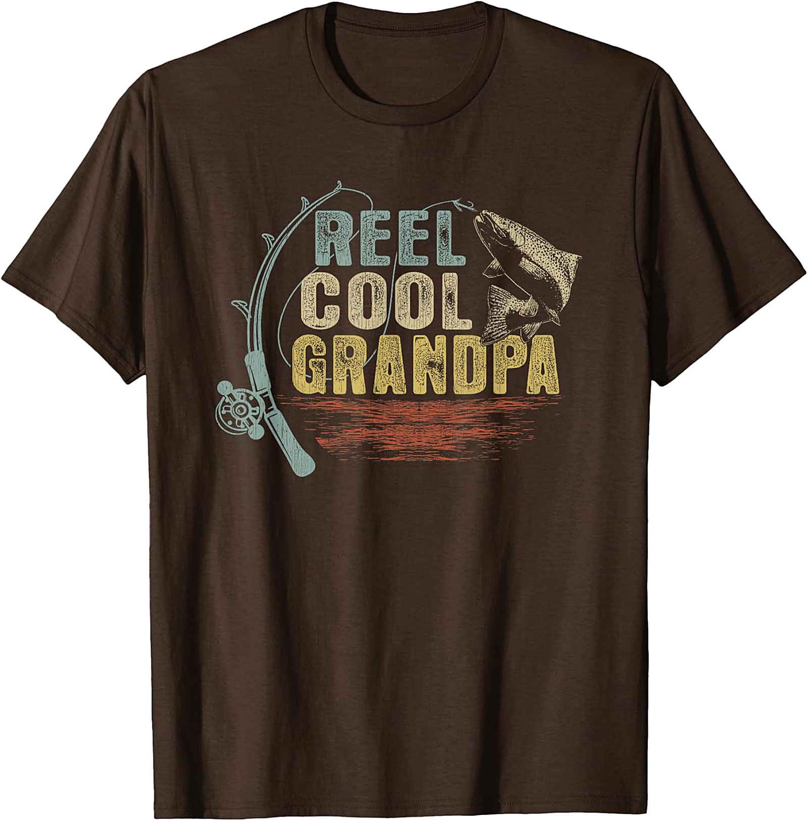  Reel Cool Grandpa Fishing T-Shirt | Vintage Graphic Tee Gift