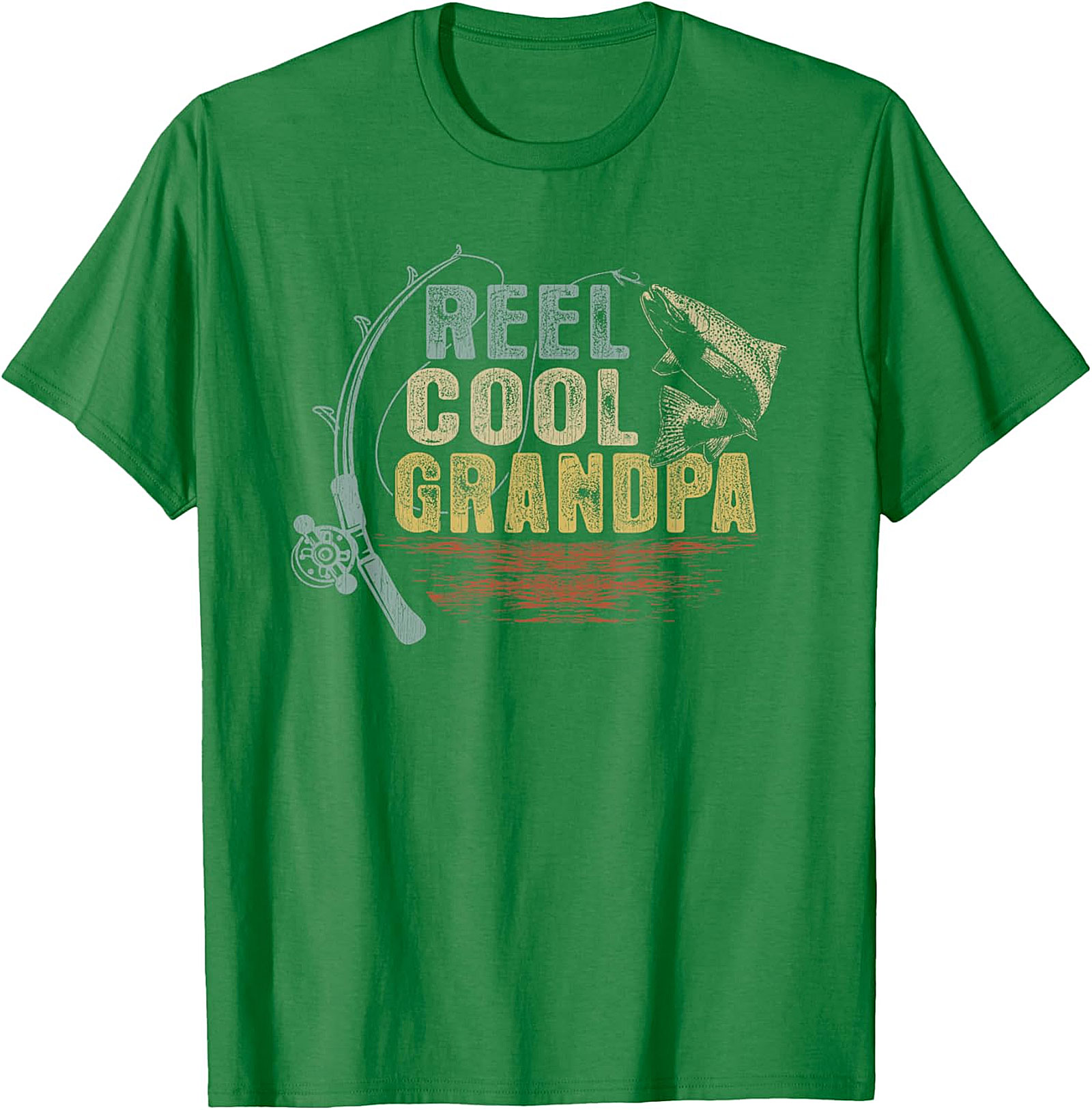  Reel Cool Grandpa Fishing T-Shirt | Vintage Graphic Tee Gift