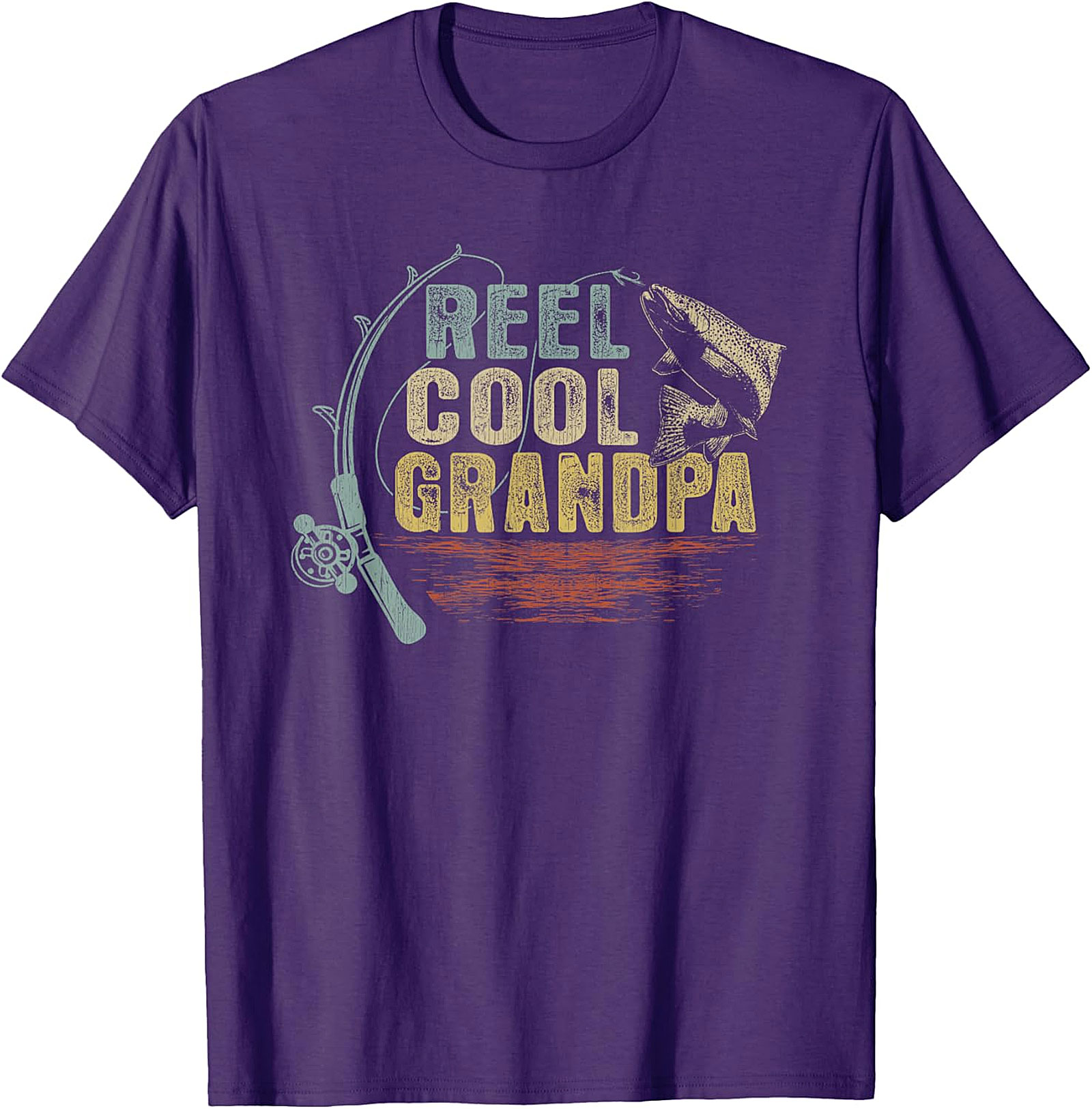  Reel Cool Grandpa Fishing T-Shirt | Vintage Graphic Tee Gift