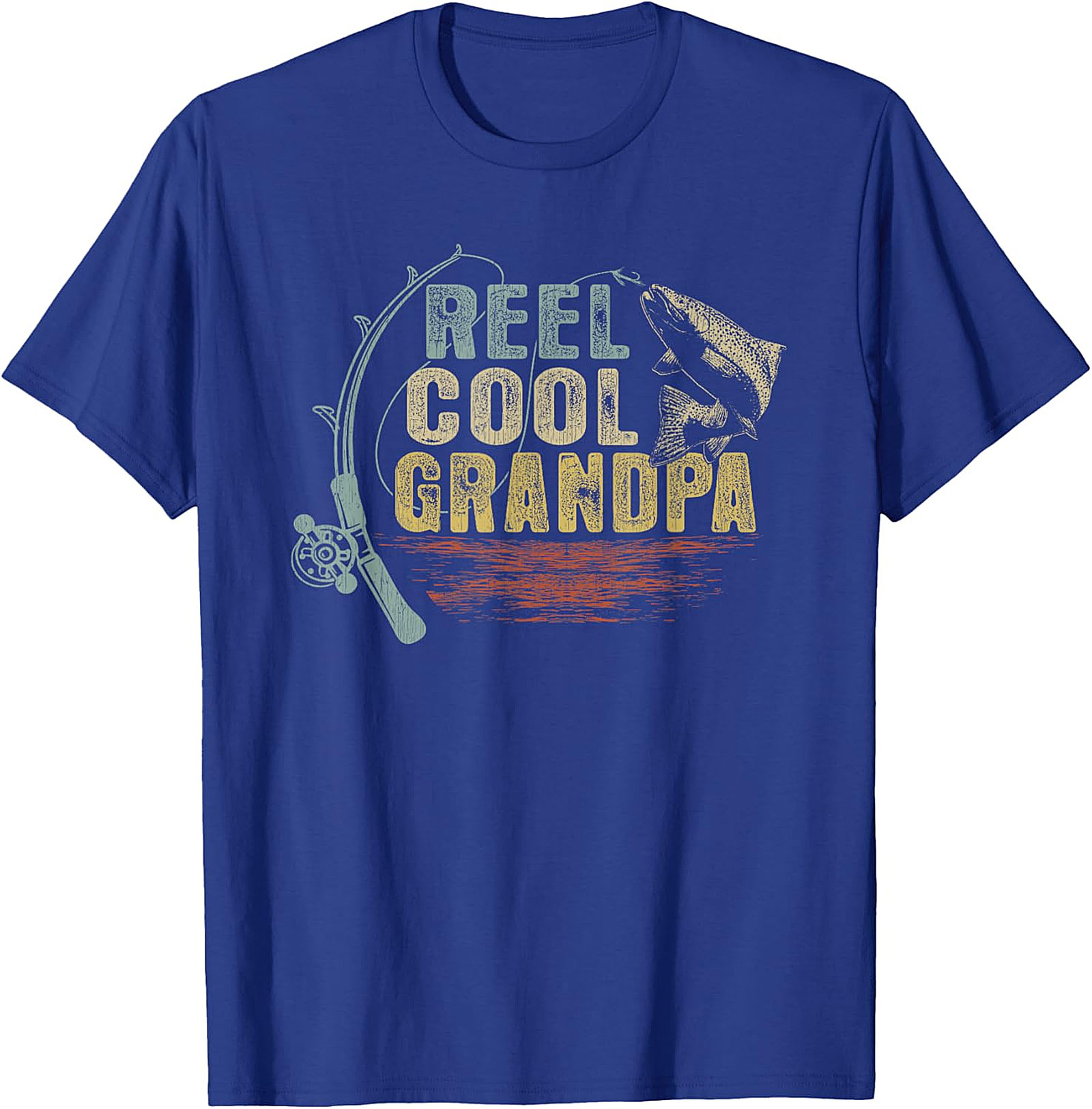 Reel Cool Grandpa Fishing T-Shirt | Vintage Graphic Tee Gift