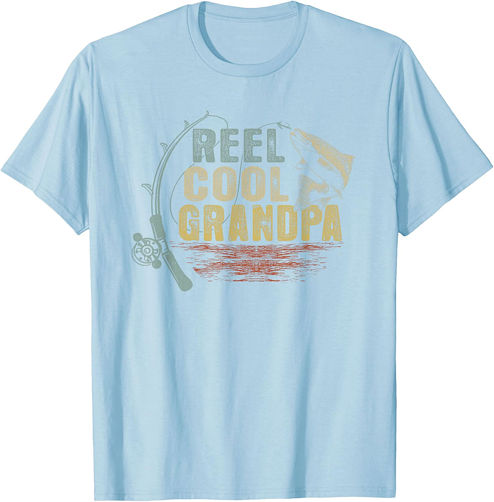  Reel Cool Grandpa Fishing T-Shirt | Vintage Graphic Tee Gift