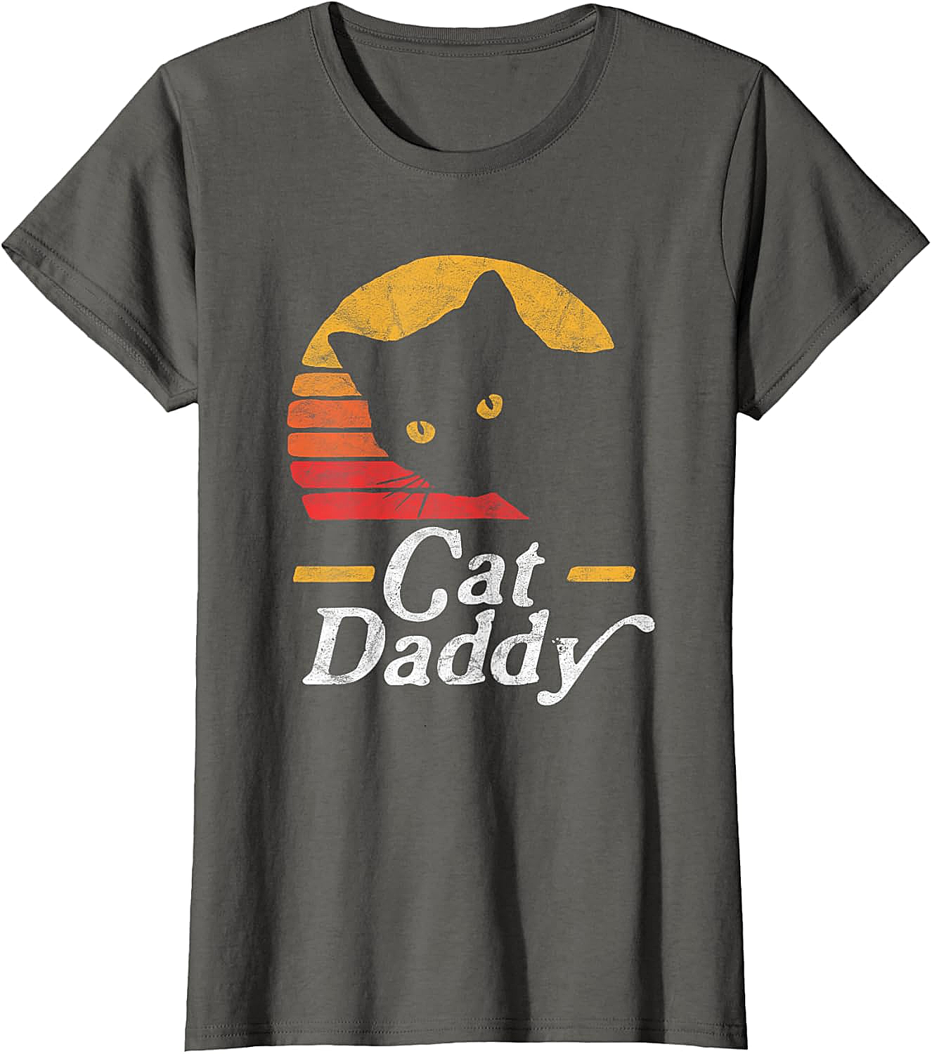 Retro Cat Daddy T-Shirt Vintage Sunset Graphic Tee