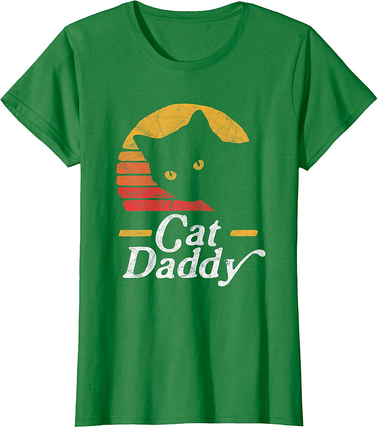 Retro Cat Daddy T-Shirt Vintage Sunset Graphic Tee