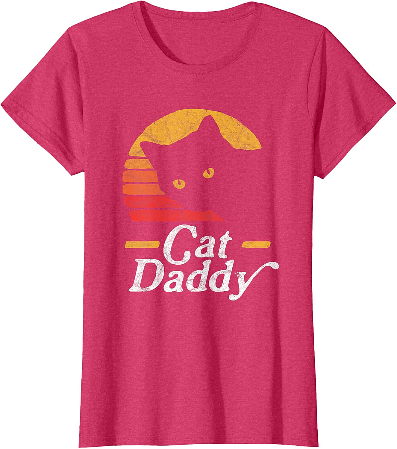 Retro Cat Daddy T-Shirt Vintage Sunset Graphic Tee