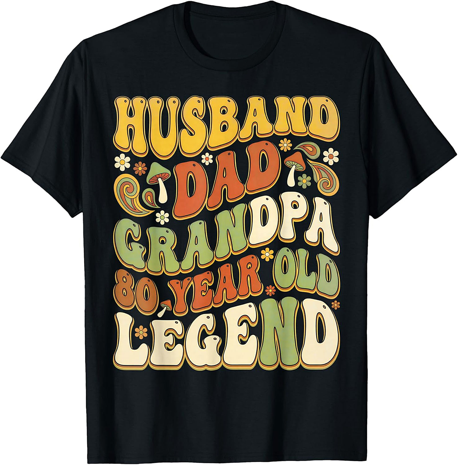 80 Year Old Legend Retro T-Shirt | 80th Birthday Gift for Him