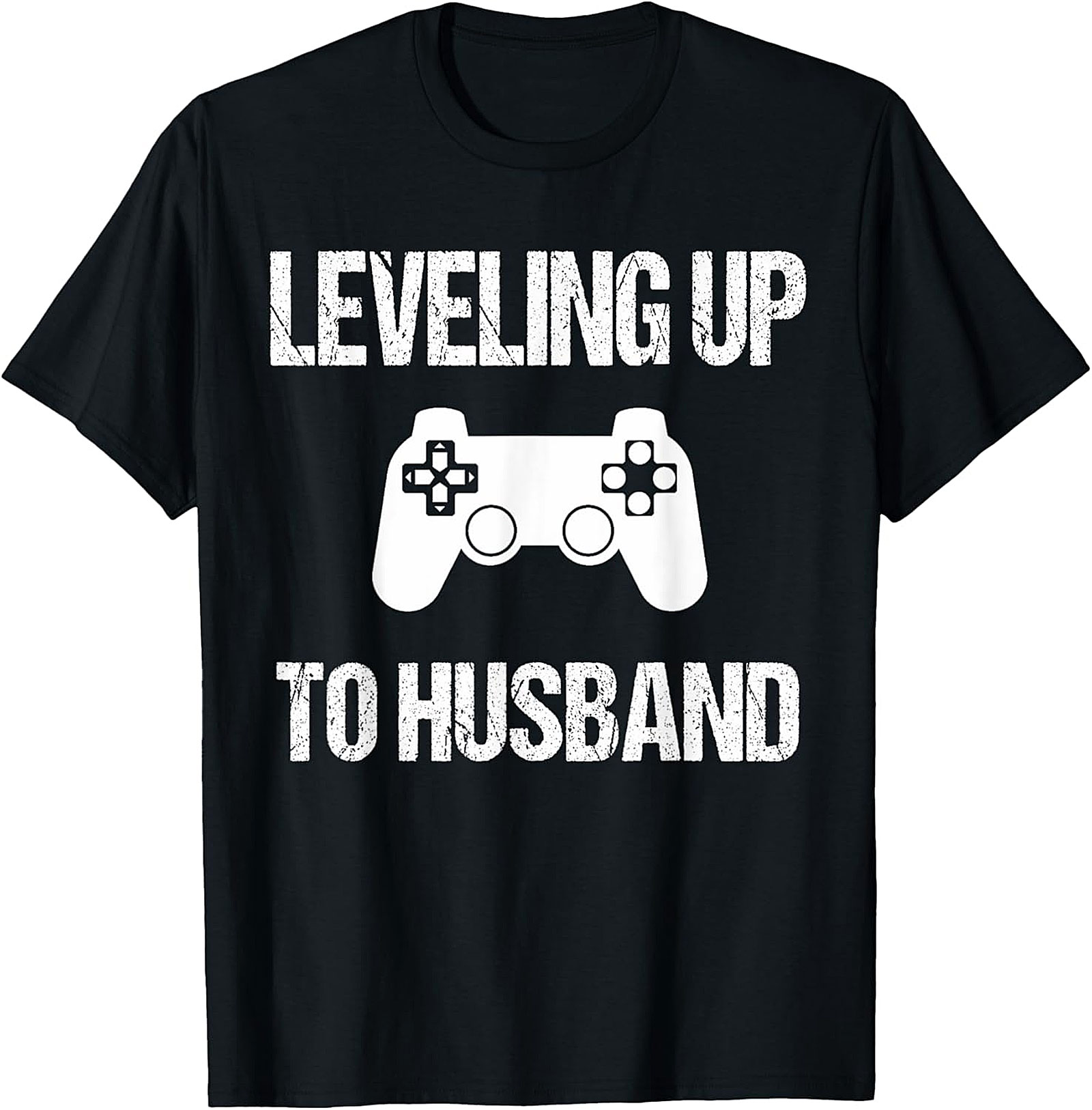 Leveling Up To Husband T-Shirt | Gamer Groom Gift Tee