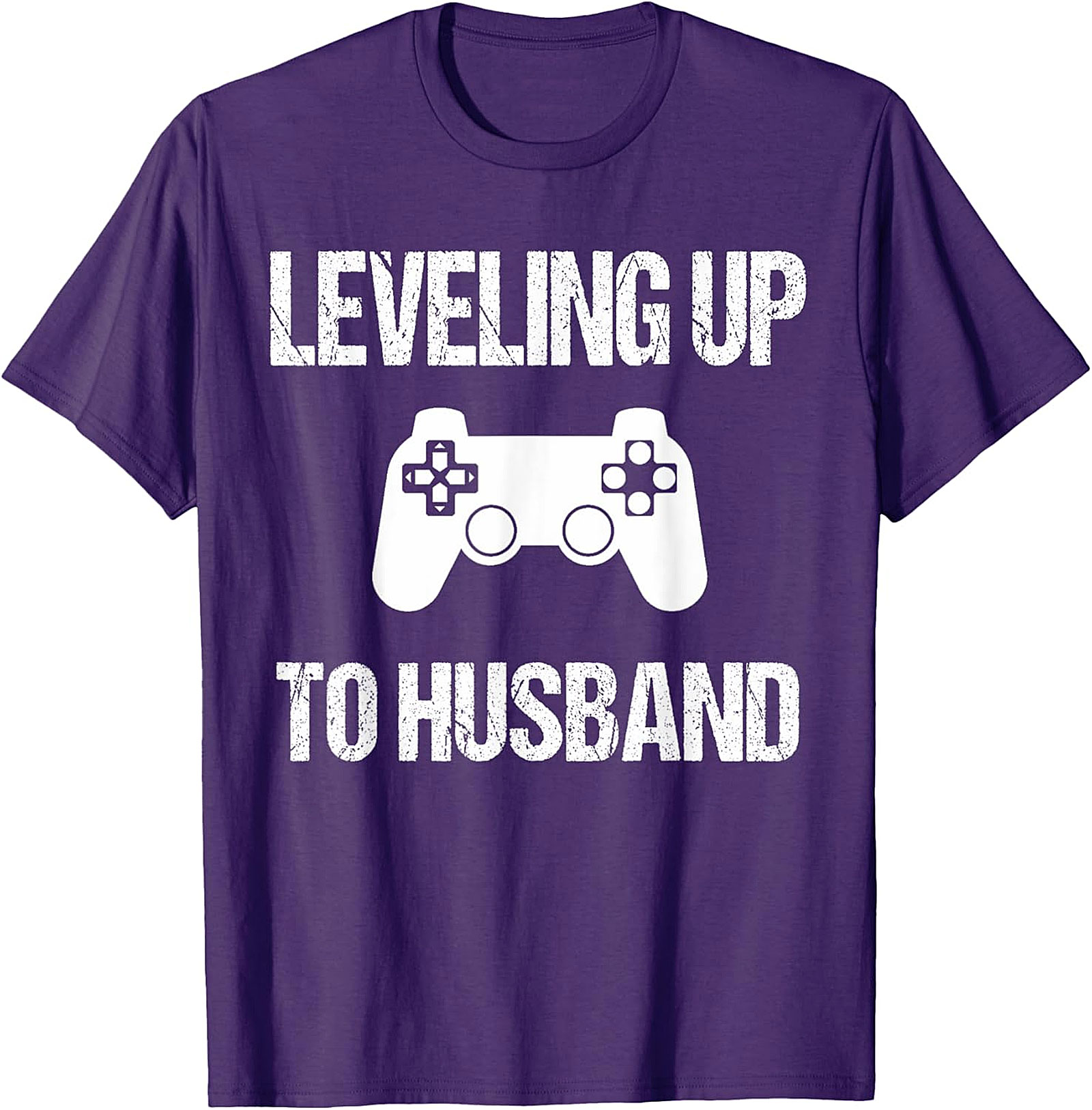 Leveling Up To Husband T-Shirt | Gamer Groom Gift Tee