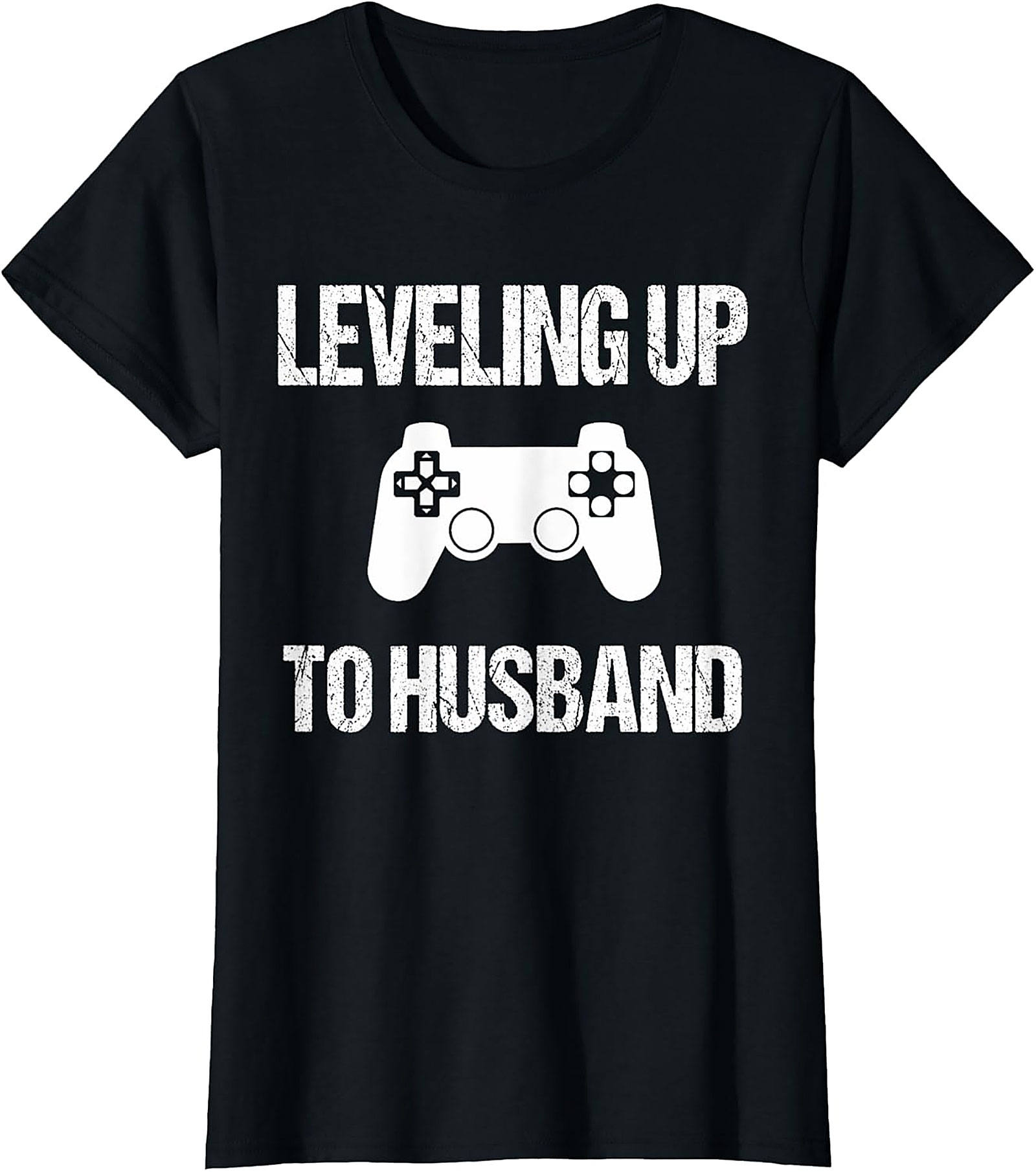 Leveling Up To Husband T-Shirt | Gamer Groom Gift Tee