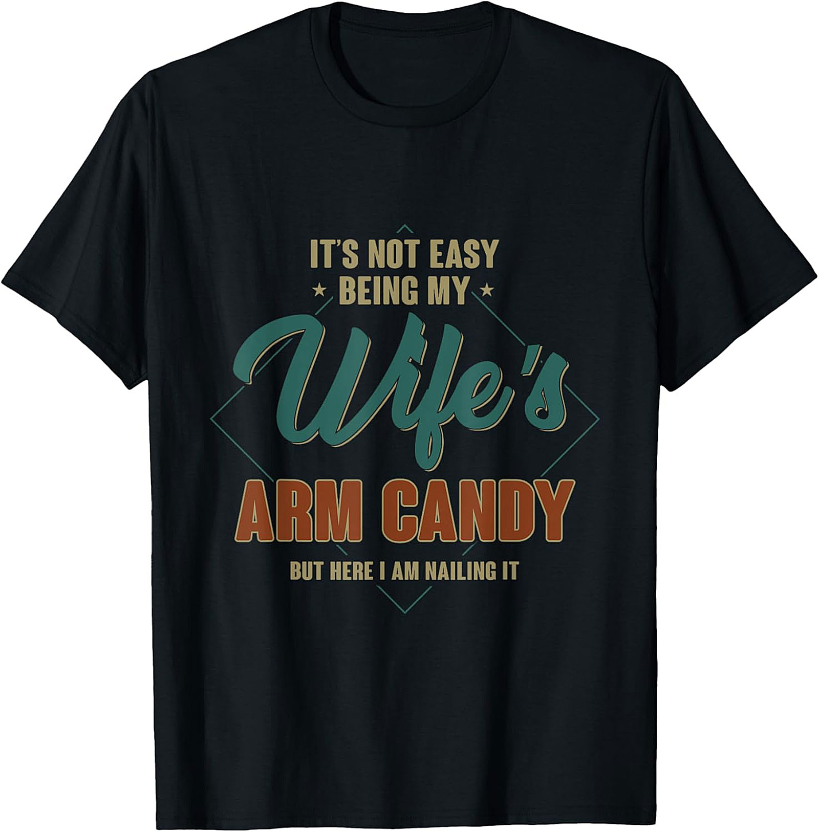 Wife's Arm Candy Funny Husband T-shirt | Retro Graphic Tee