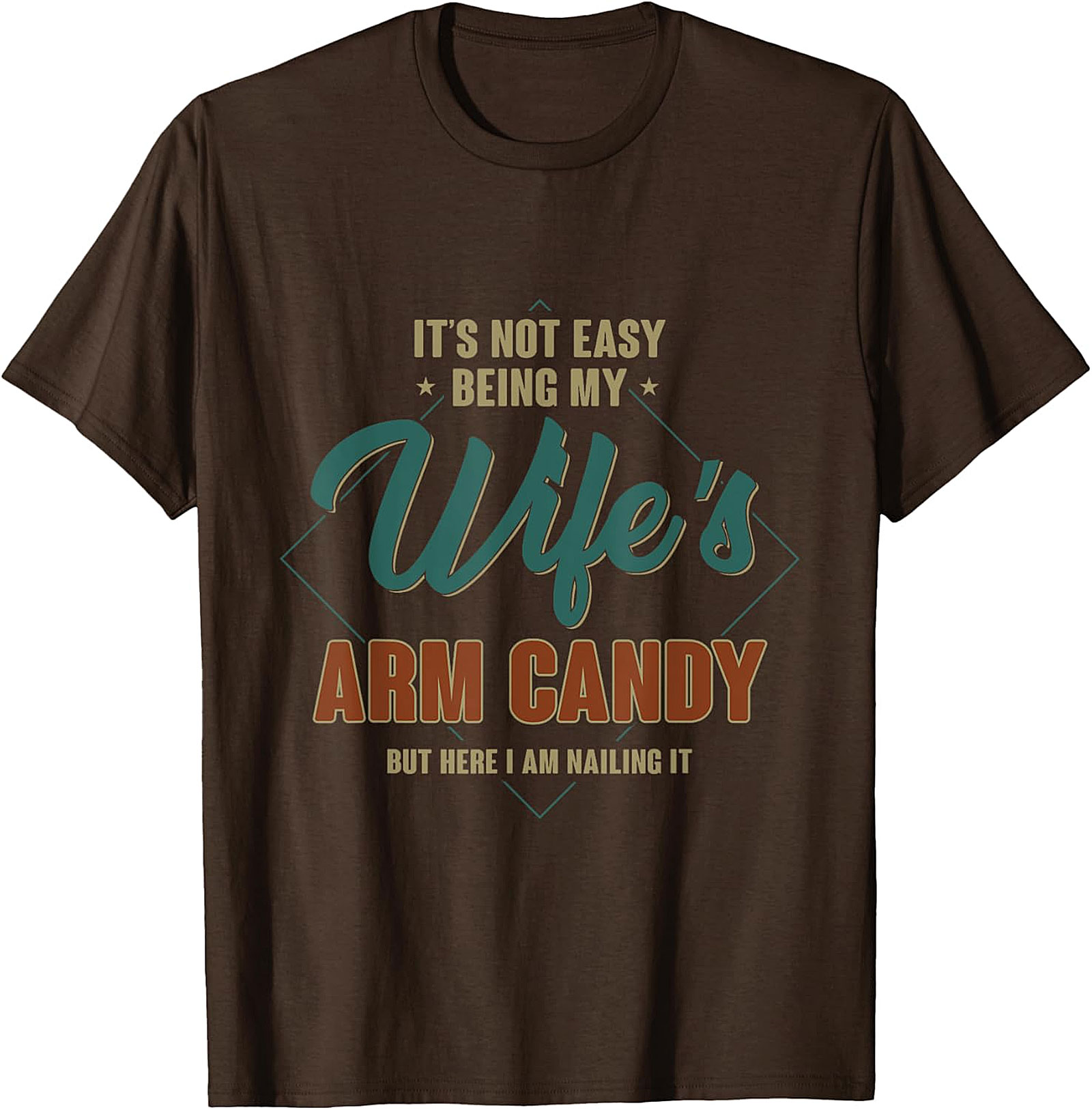 Wife's Arm Candy Funny Husband T-shirt | Retro Graphic Tee