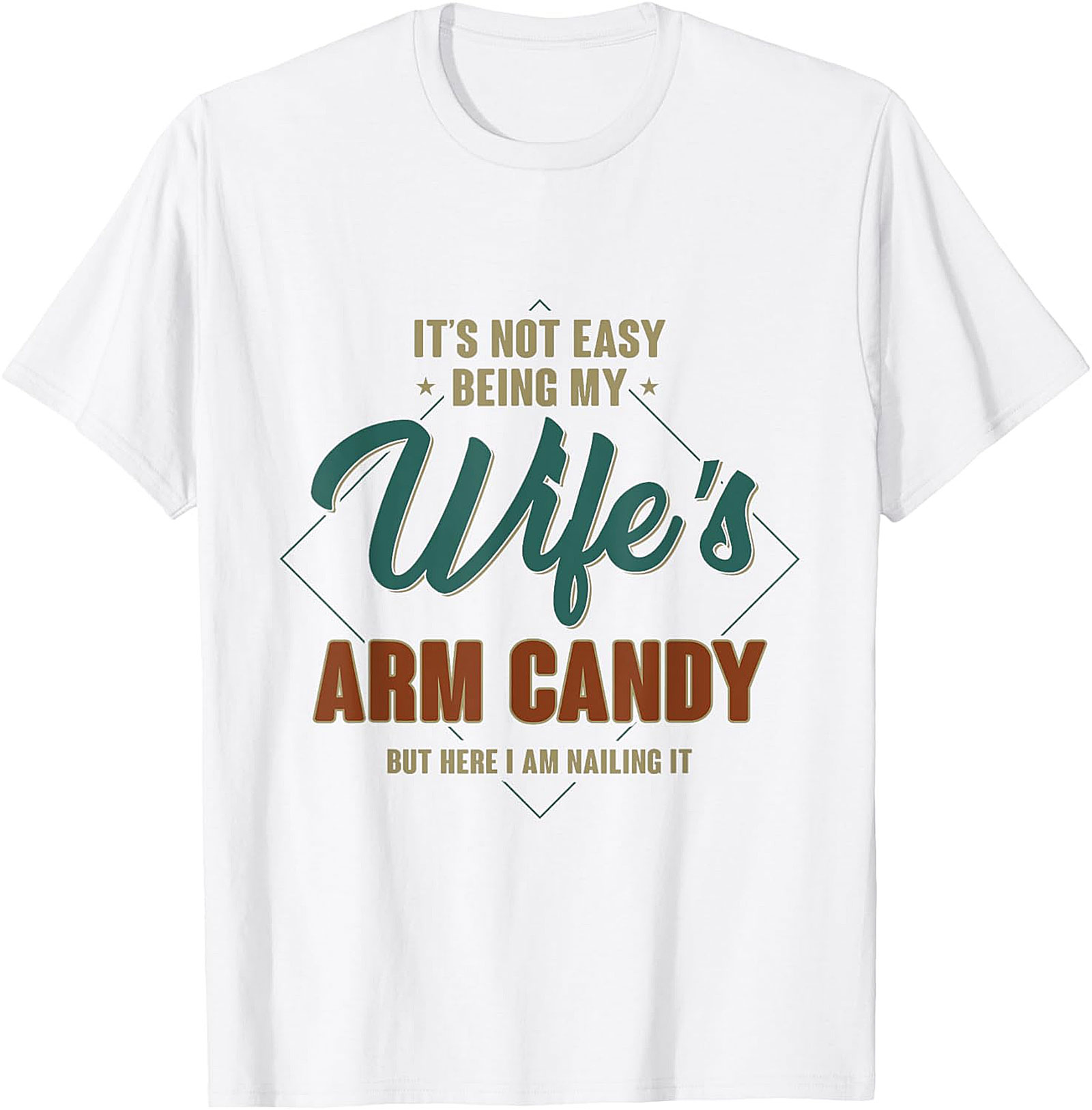 Wife's Arm Candy Funny Husband T-shirt | Retro Graphic Tee