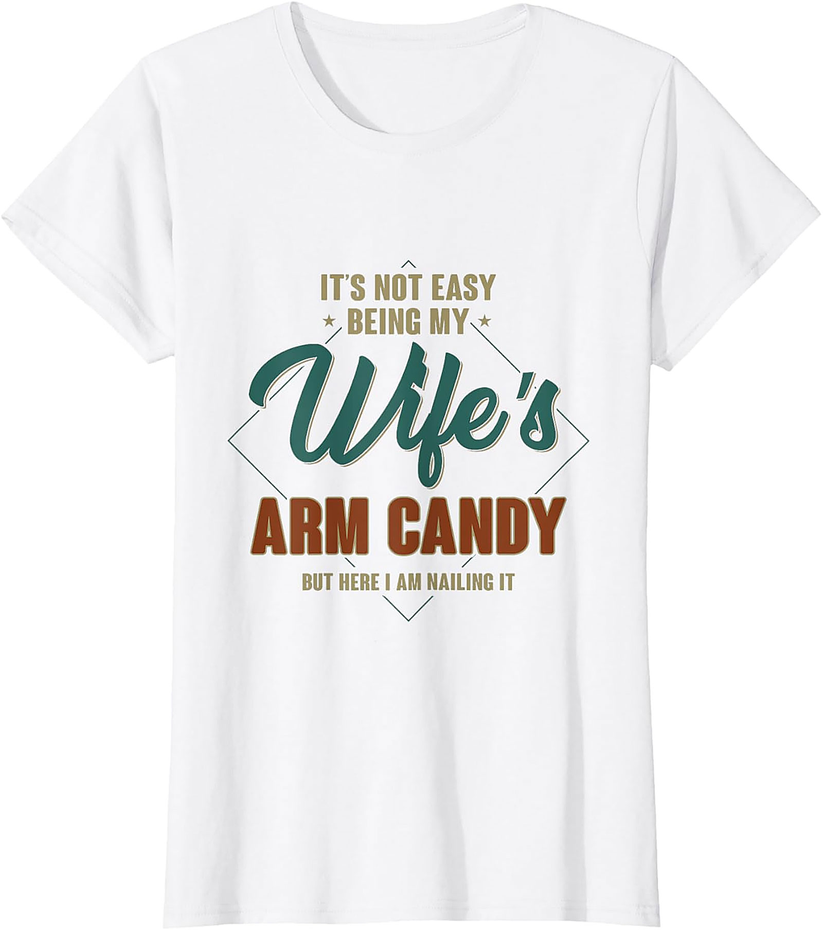 Wife's Arm Candy Funny Husband T-shirt | Retro Graphic Tee