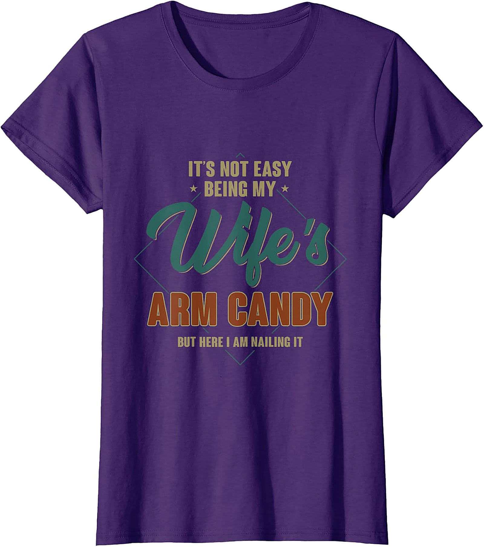 Wife's Arm Candy Funny Husband T-shirt | Retro Graphic Tee