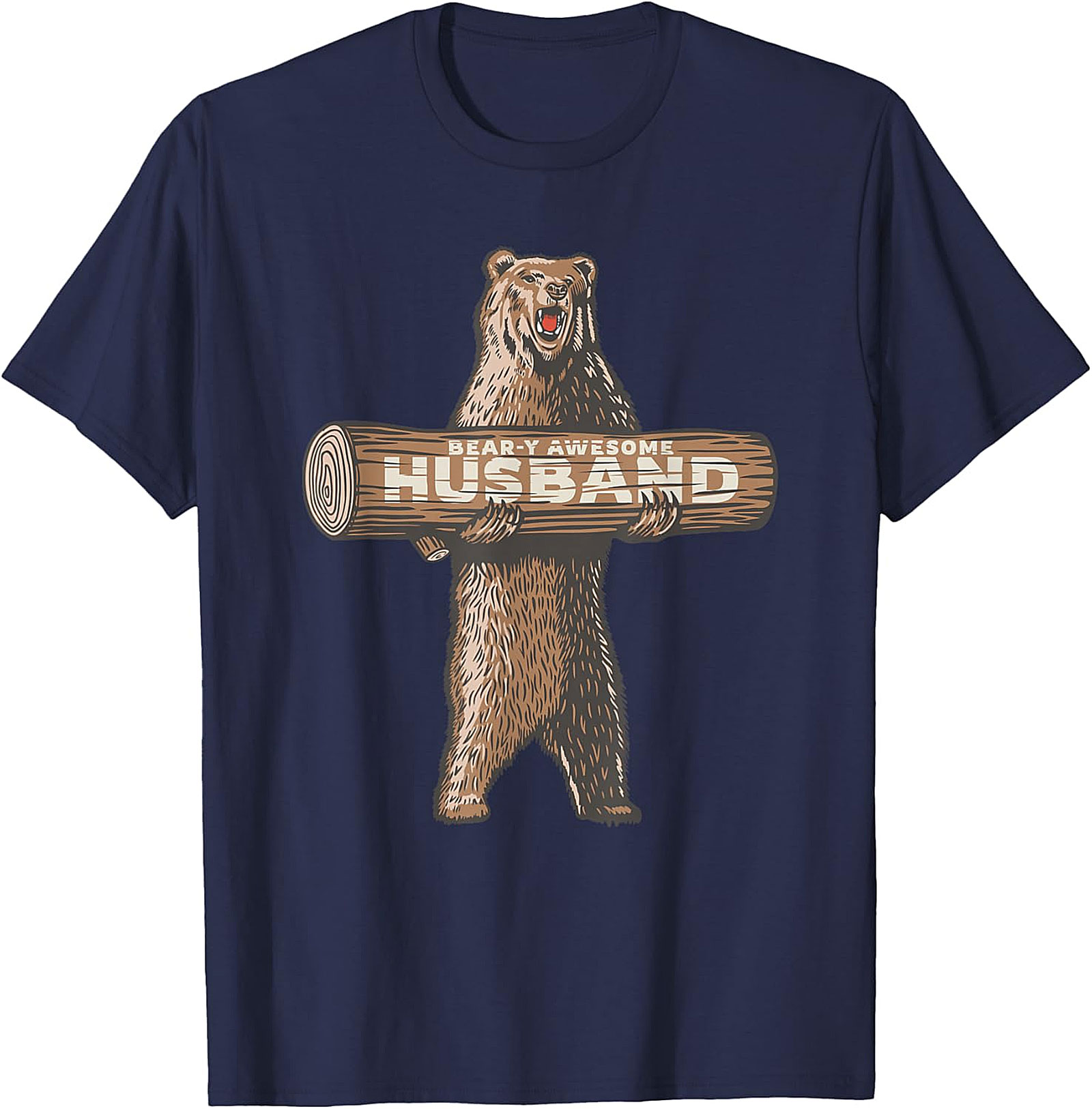 Bear-y Awesome Husband T-shirt | Funny Gift Graphic Tee