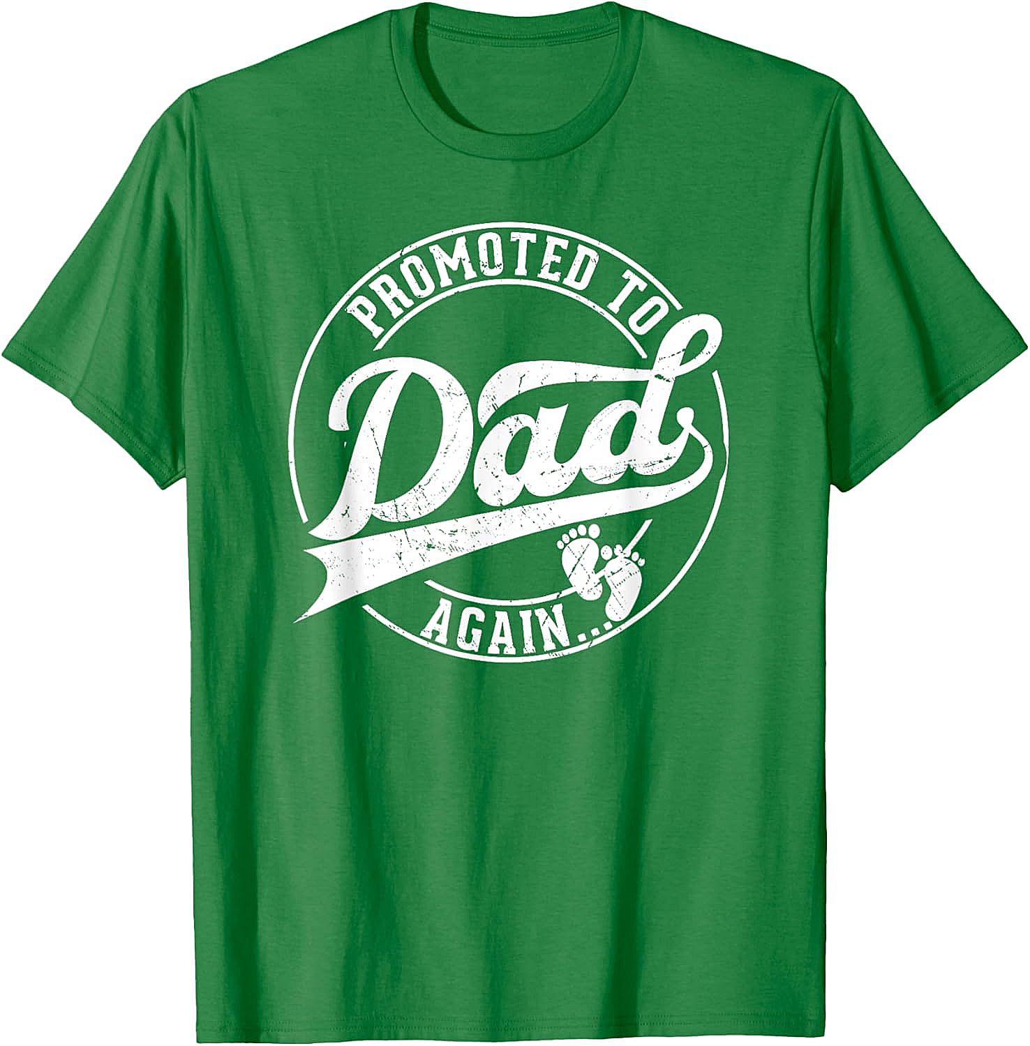 Promoted to Dad Again T-Shirt Funny Pregnancy Reveal Tee