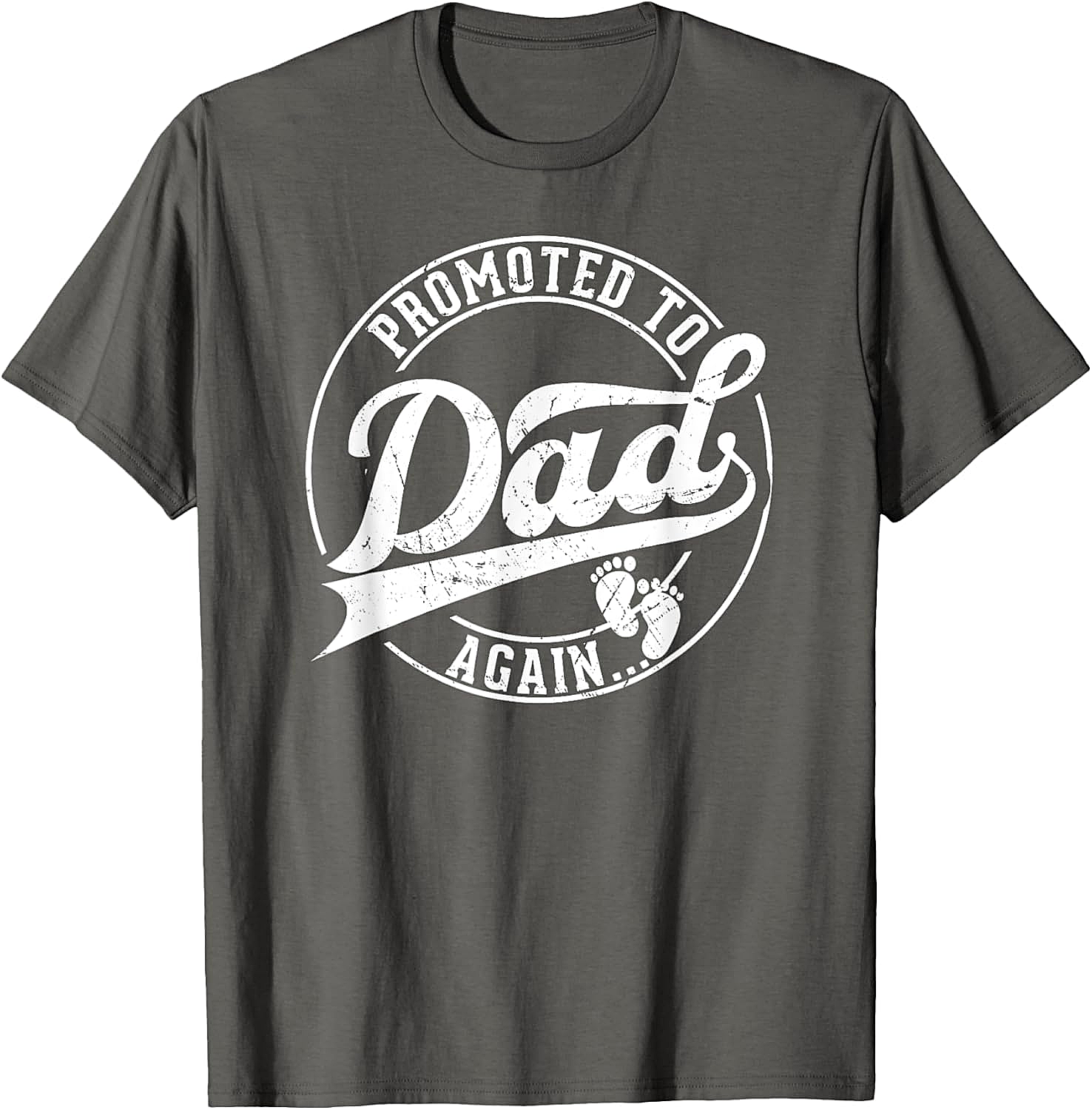 Promoted to Dad Again T-Shirt Funny Pregnancy Reveal Tee