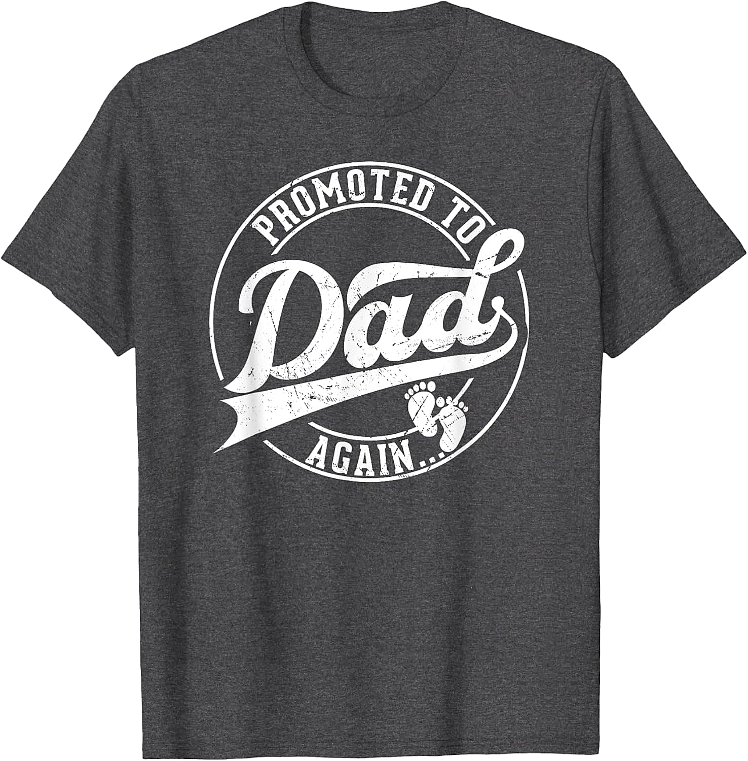 Promoted to Dad Again T-Shirt Funny Pregnancy Reveal Tee