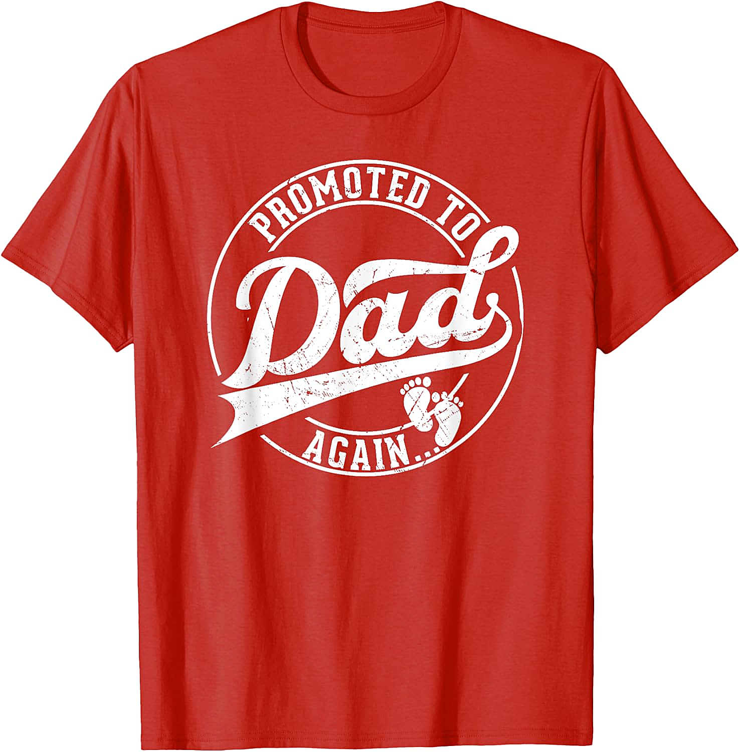 Promoted to Dad Again T-Shirt Funny Pregnancy Reveal Tee