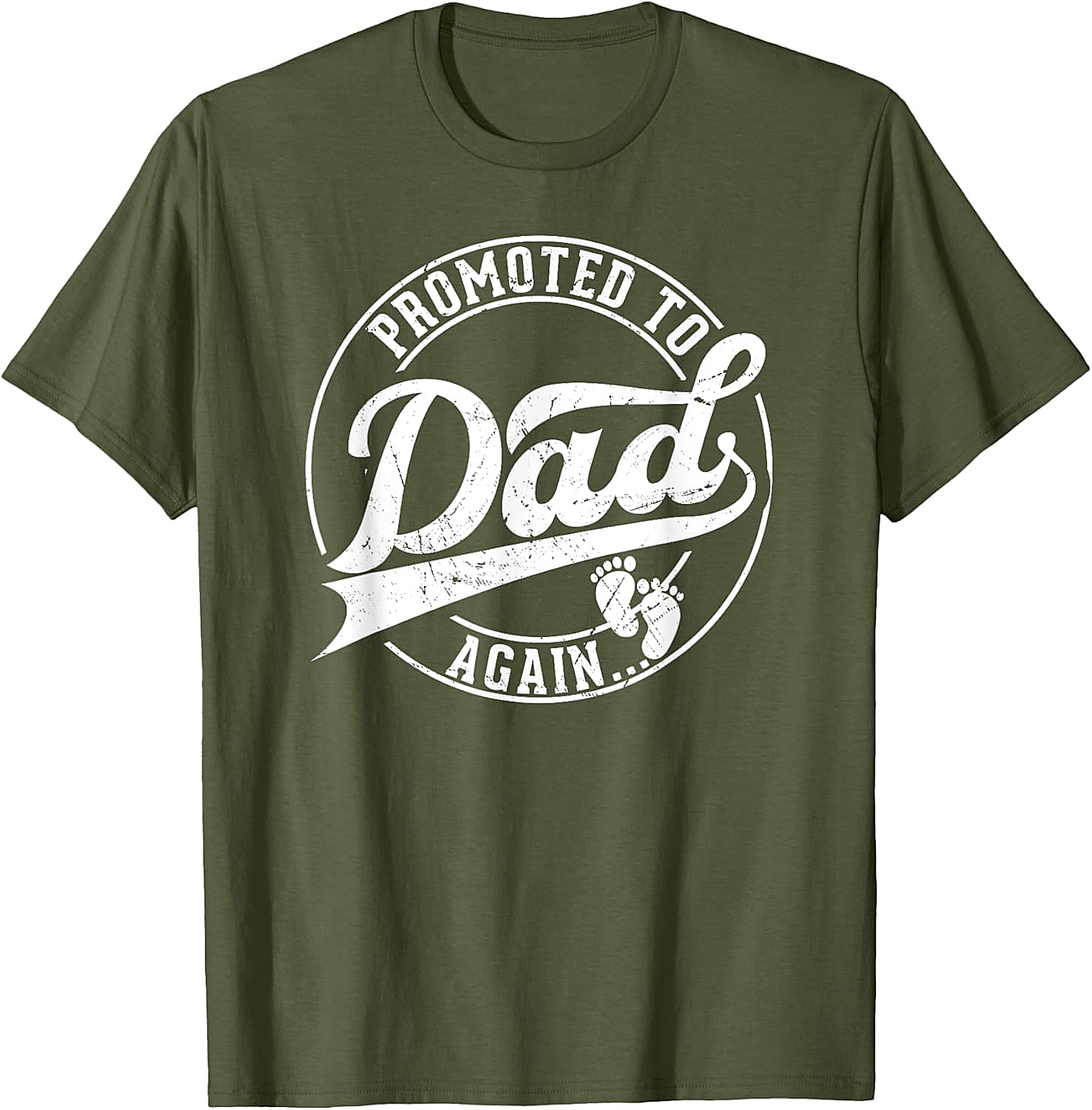 Promoted to Dad Again T-Shirt Funny Pregnancy Reveal Tee