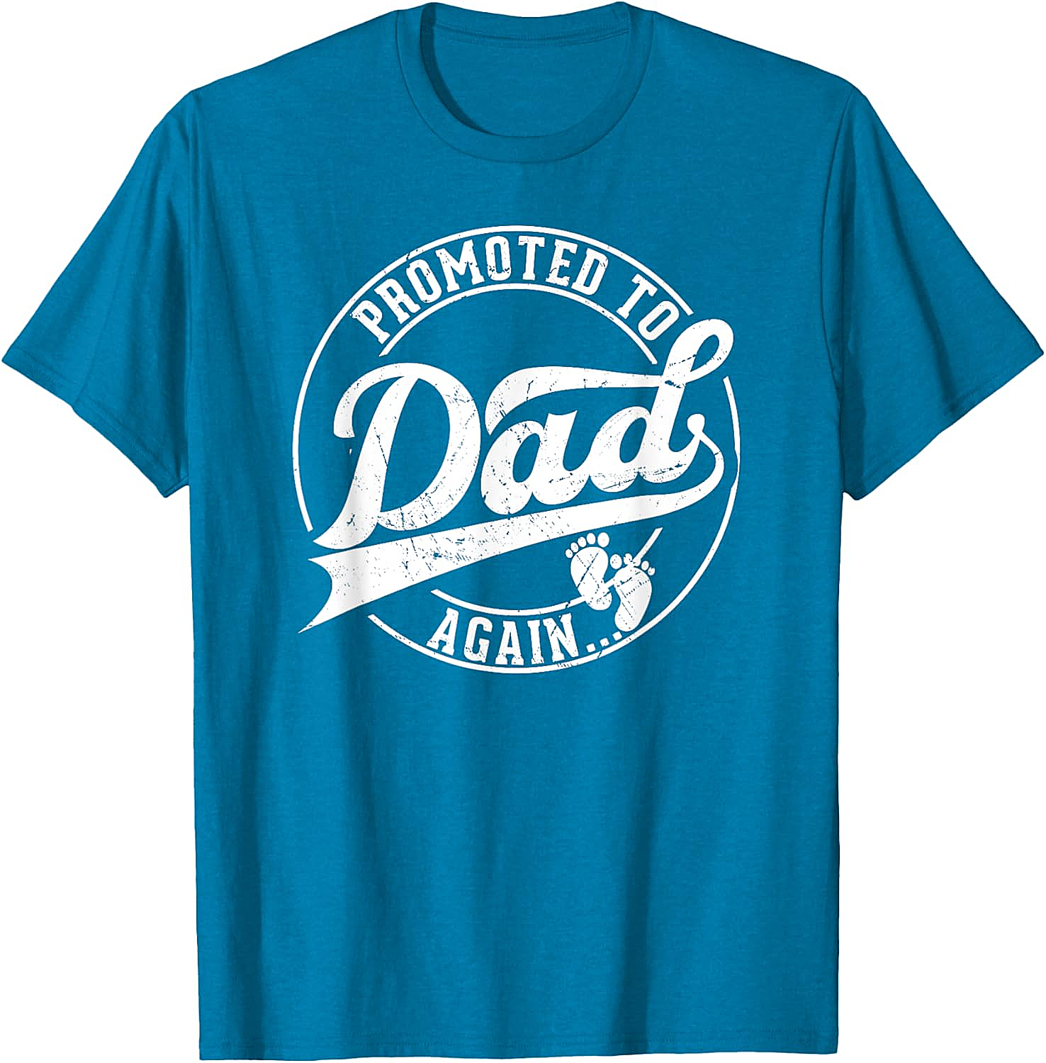 Promoted to Dad Again T-Shirt Funny Pregnancy Reveal Tee