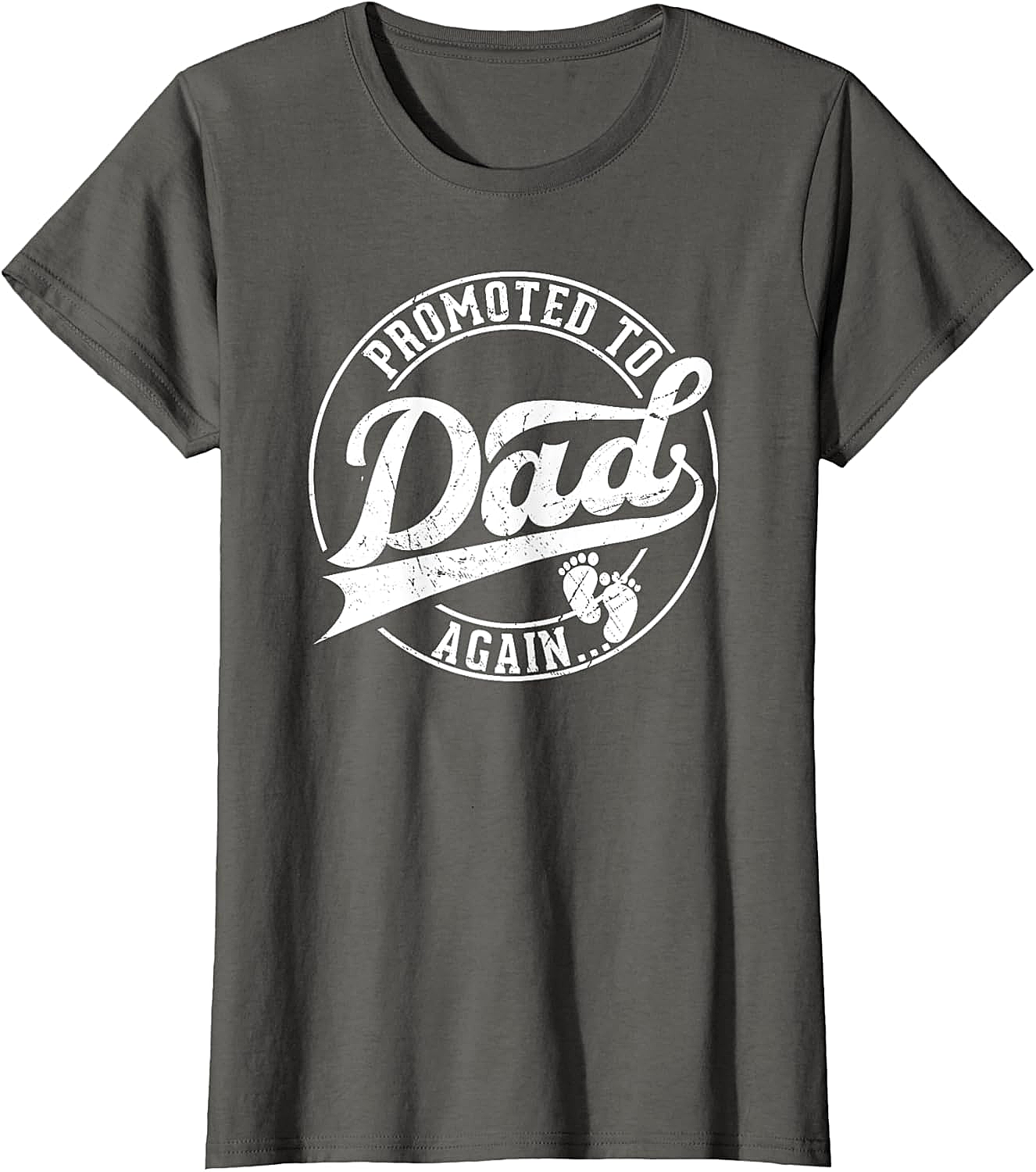 Promoted to Dad Again T-Shirt Funny Pregnancy Reveal Tee