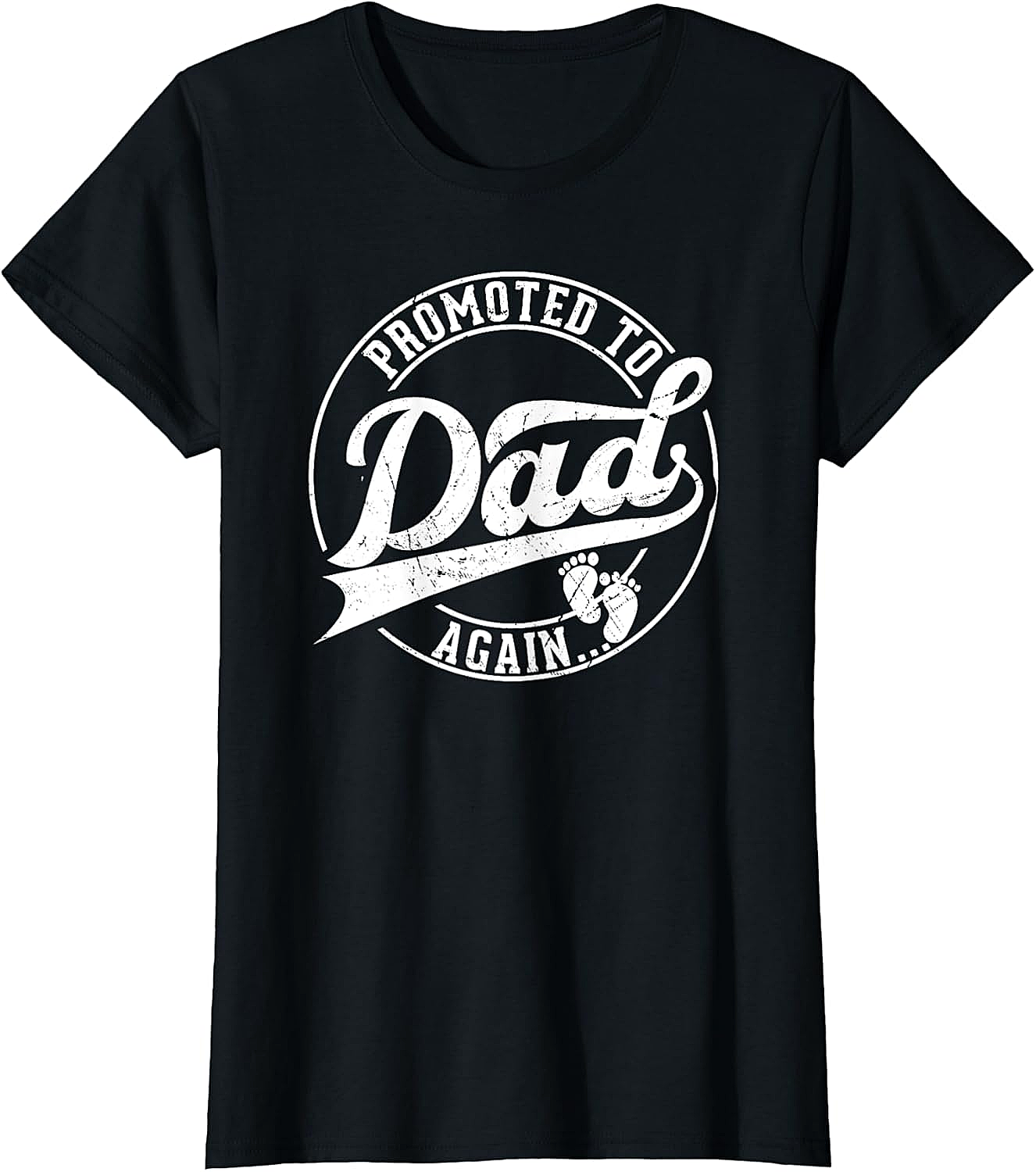 Promoted to Dad Again T-Shirt Funny Pregnancy Reveal Tee
