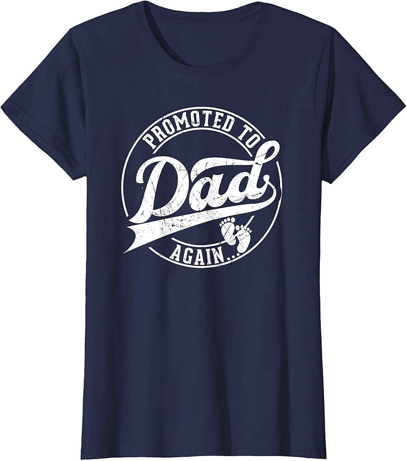 Promoted to Dad Again T-Shirt Funny Pregnancy Reveal Tee