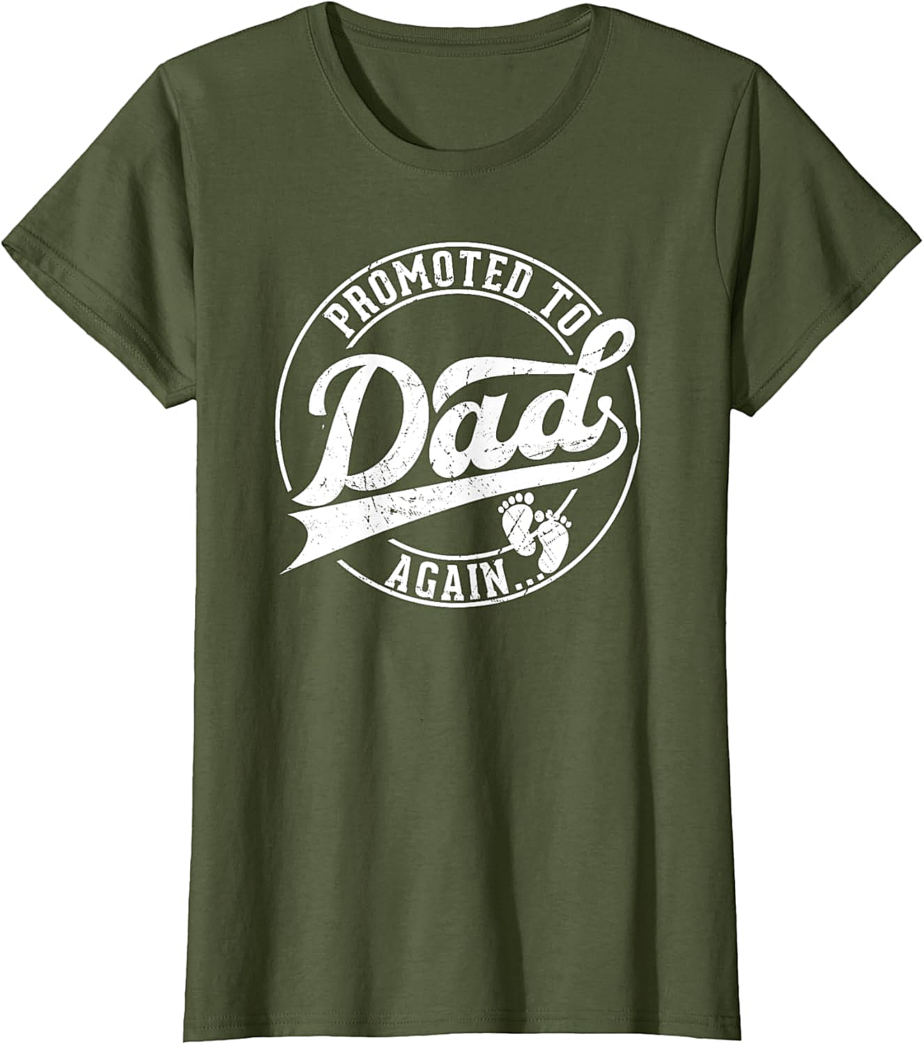 Promoted to Dad Again T-Shirt Funny Pregnancy Reveal Tee