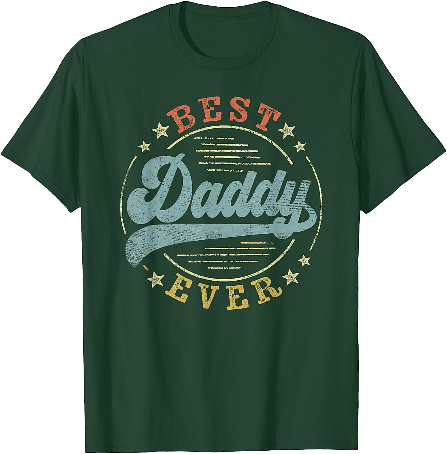 Best Daddy Ever Vintage T-Shirt Retro Father's Day Gift Tee