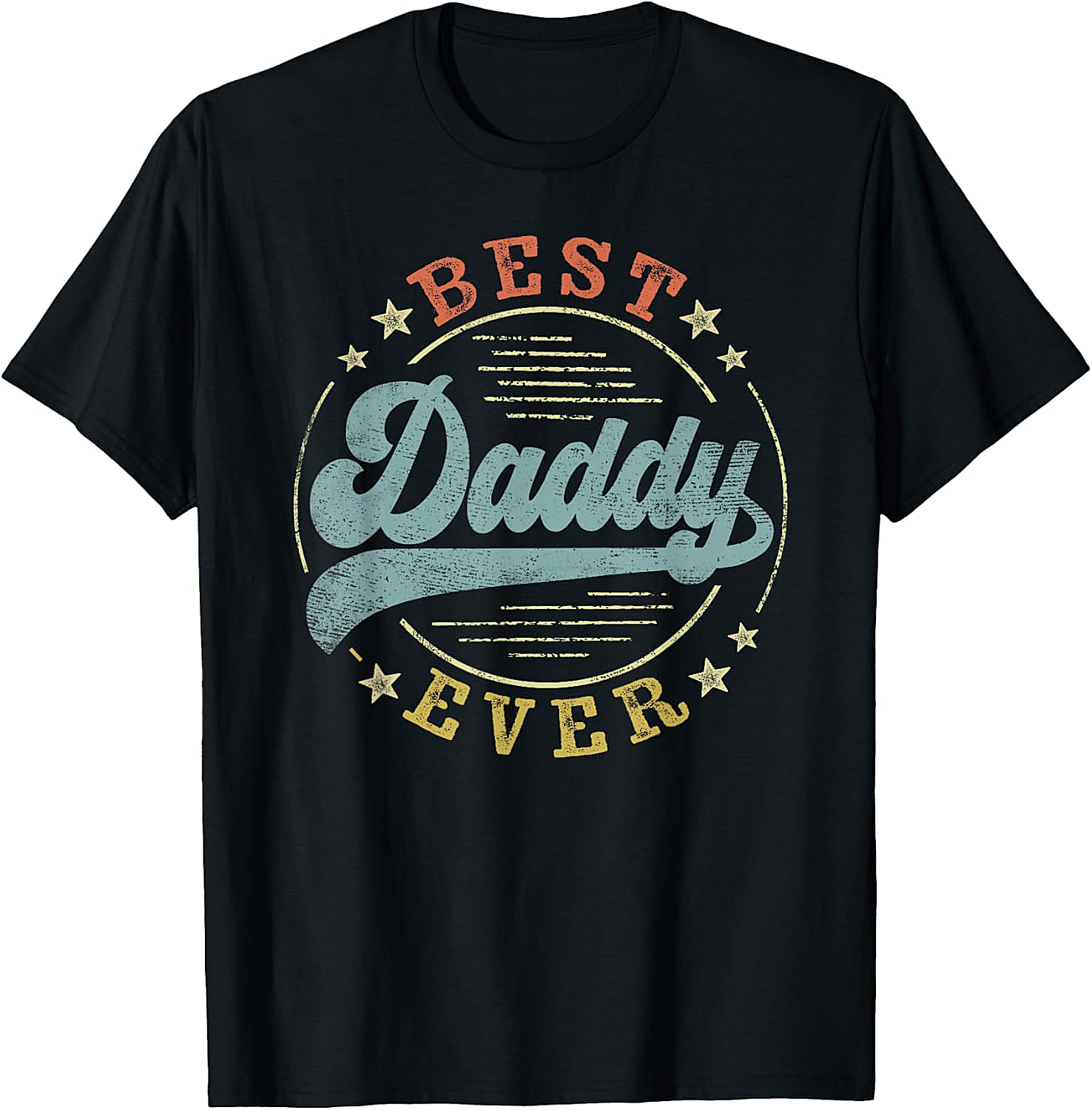 Best Daddy Ever Vintage T-Shirt Retro Father's Day Gift Tee