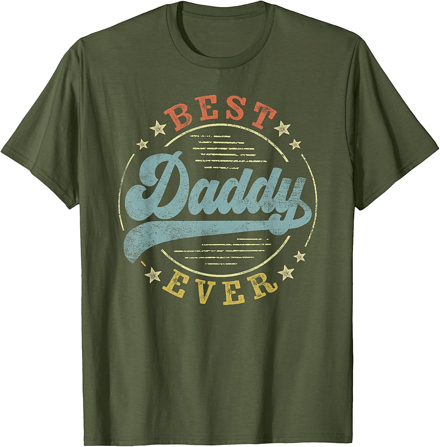 Best Daddy Ever Vintage T-Shirt Retro Father's Day Gift Tee