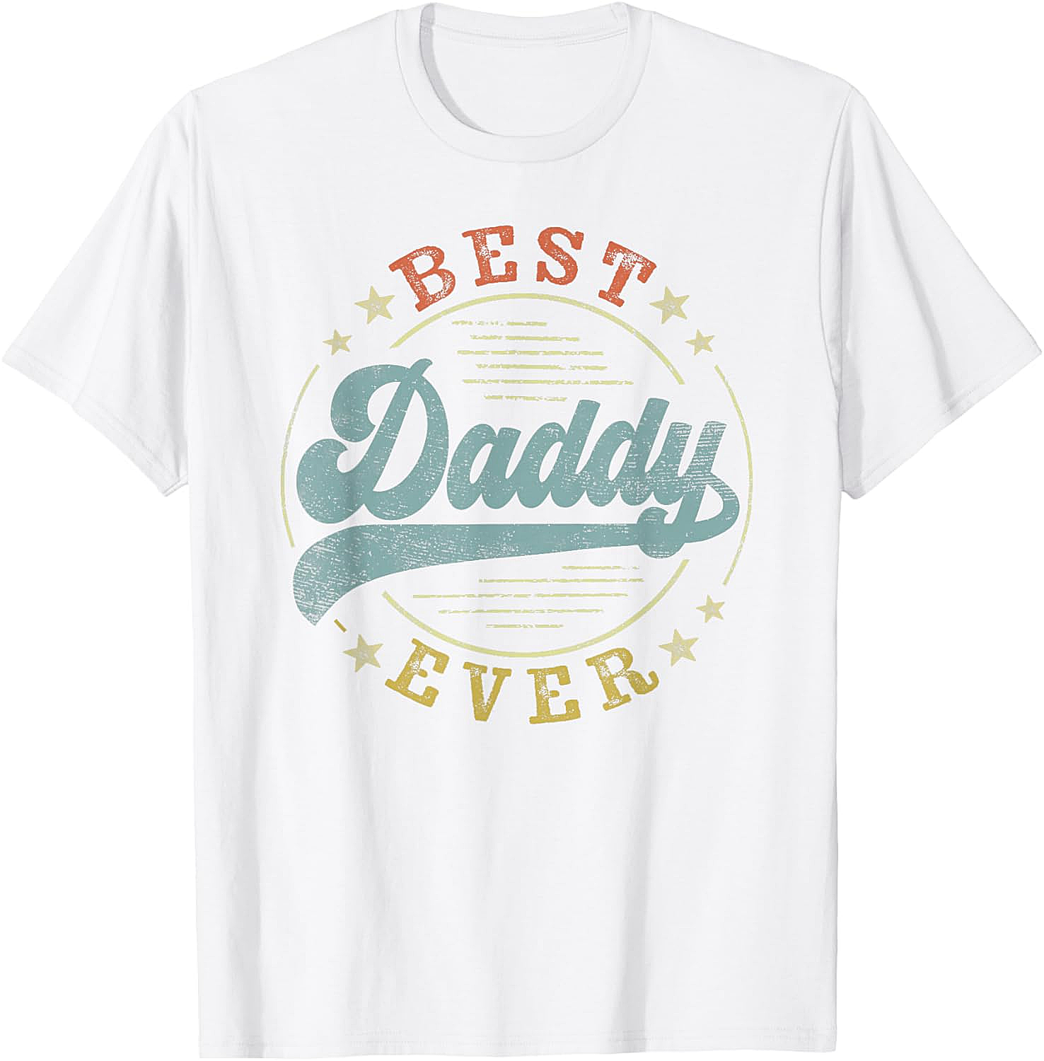 Best Daddy Ever Vintage T-Shirt Retro Father's Day Gift Tee